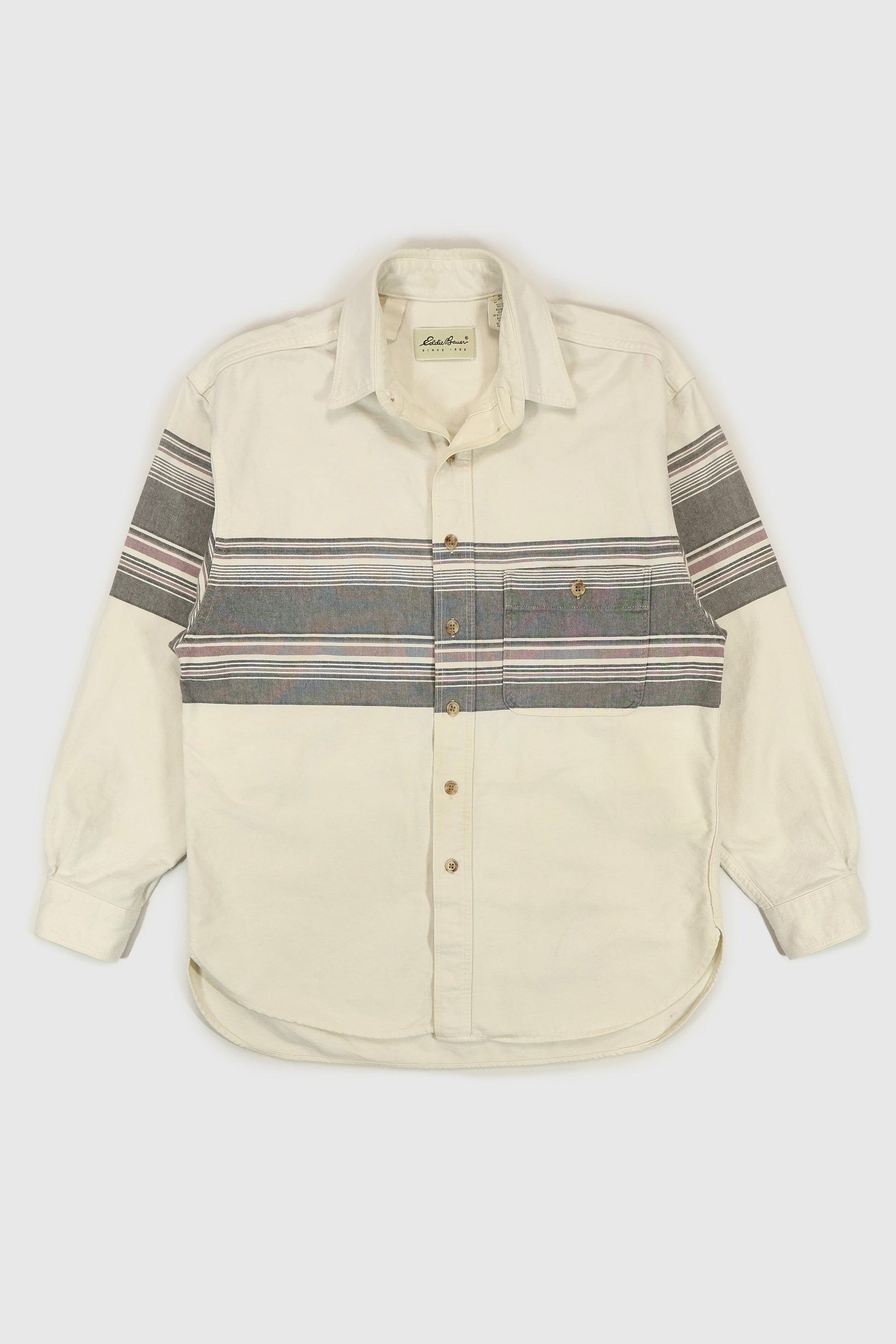Vintage Eddie Bauer Striped Button-Down Shirt Image 0
