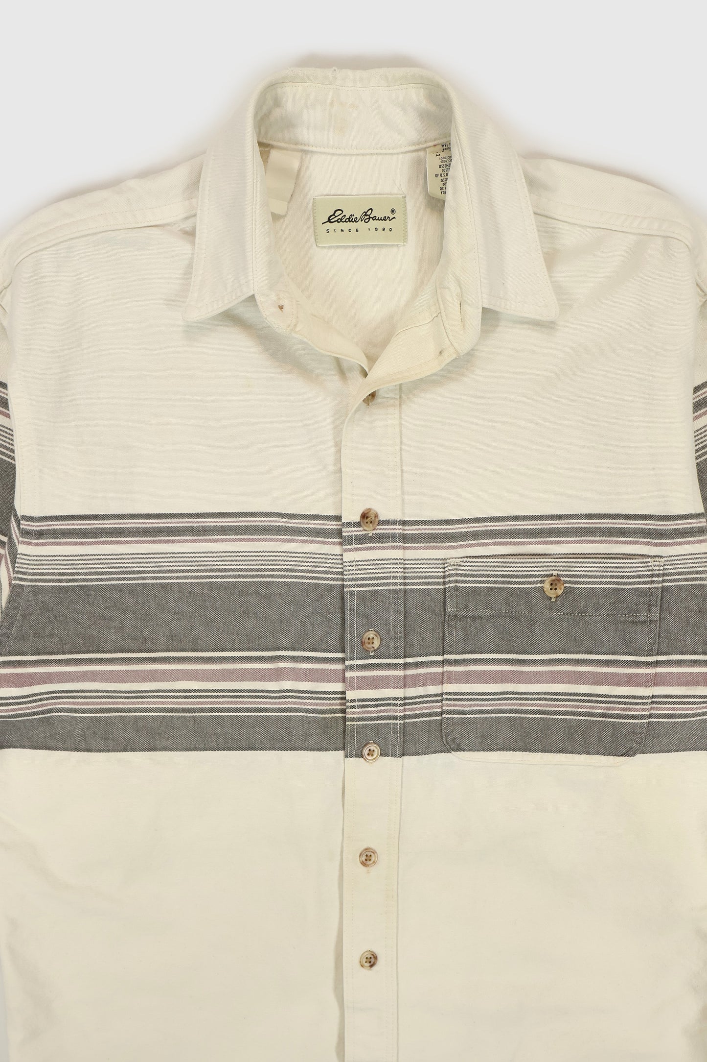 Vintage Eddie Bauer Striped Button-Down Shirt Image 2