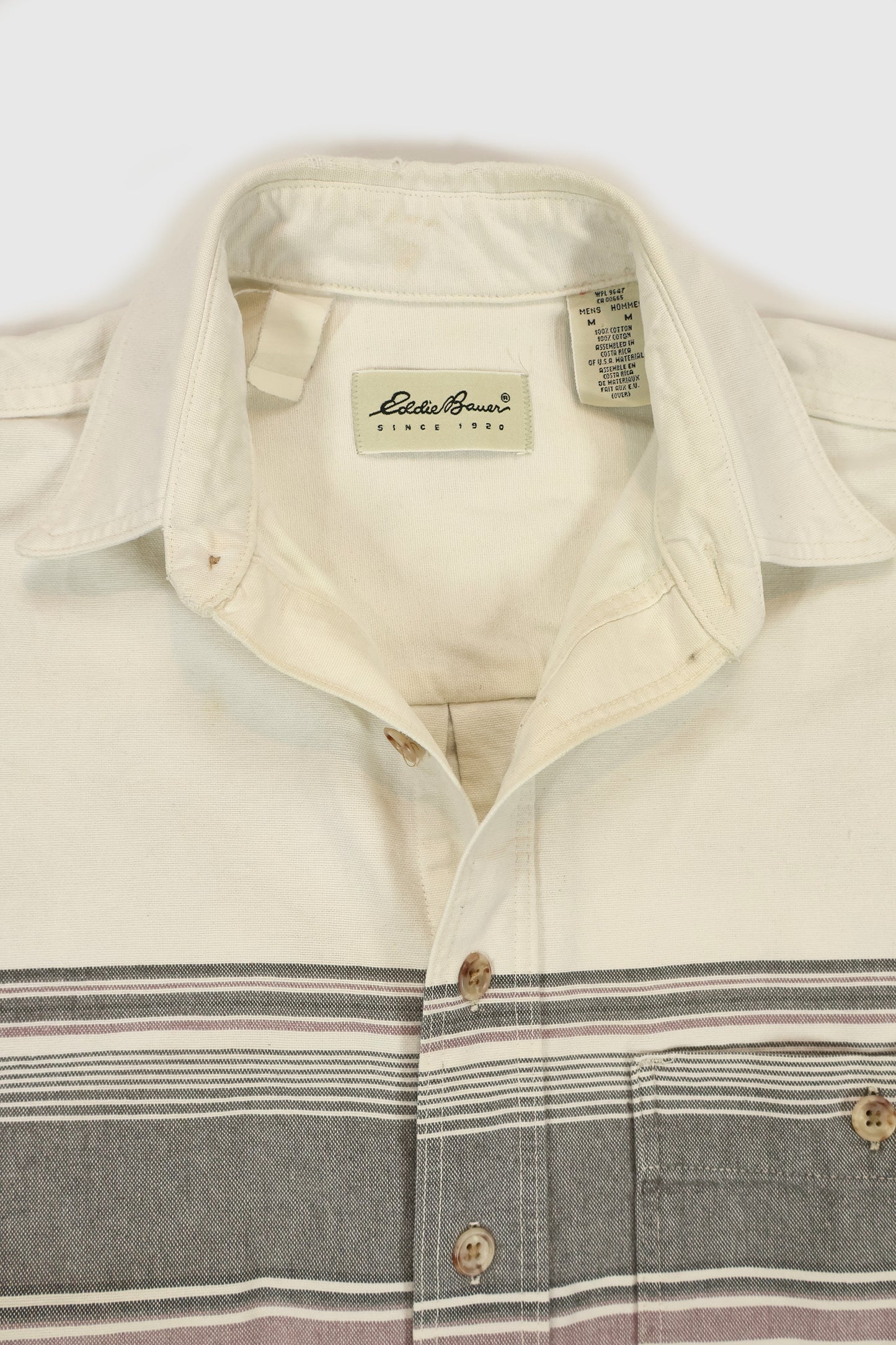 Vintage Eddie Bauer Striped Button-Down Shirt Image 3