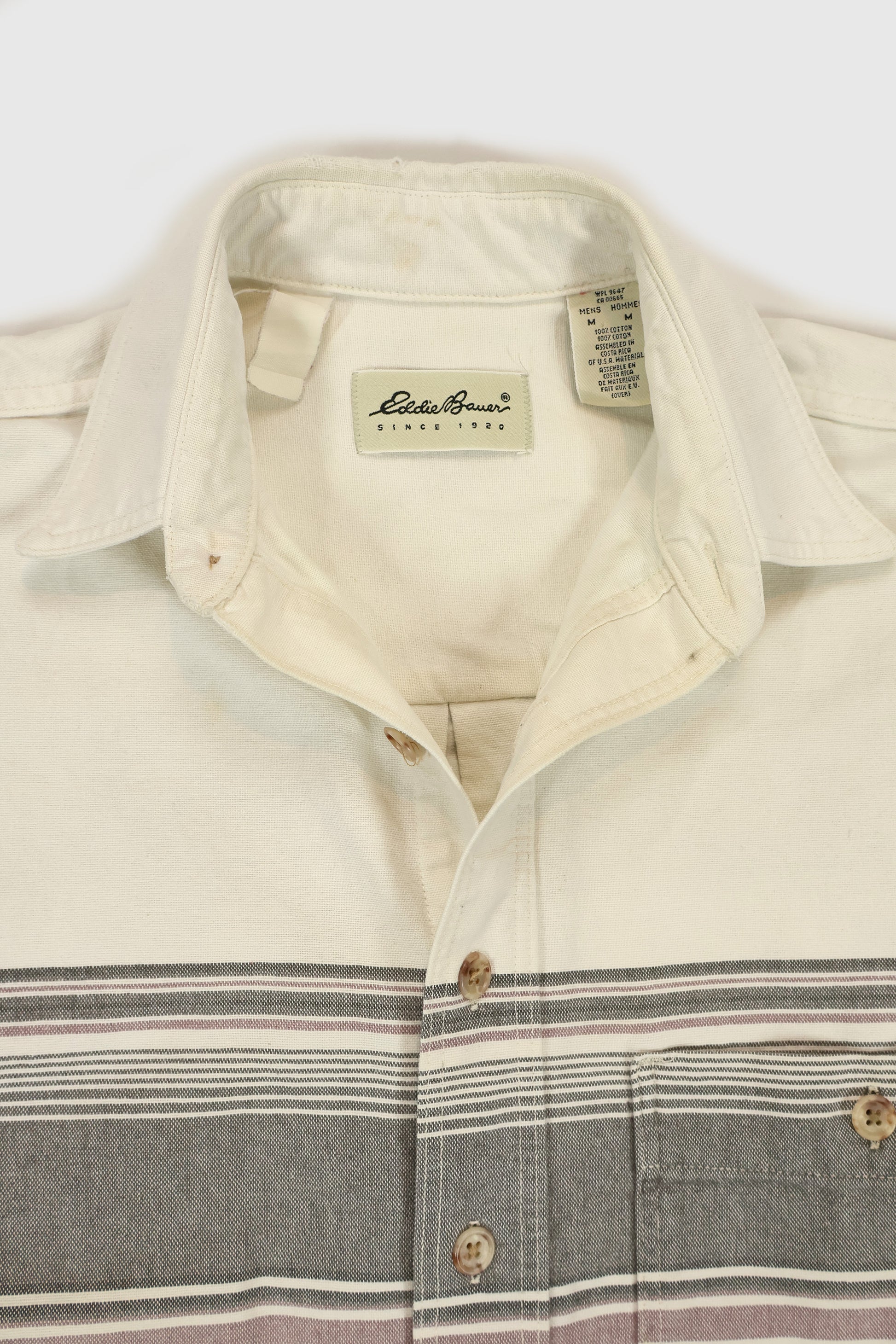 Vintage Eddie Bauer Striped Button-Down Shirt Image 3