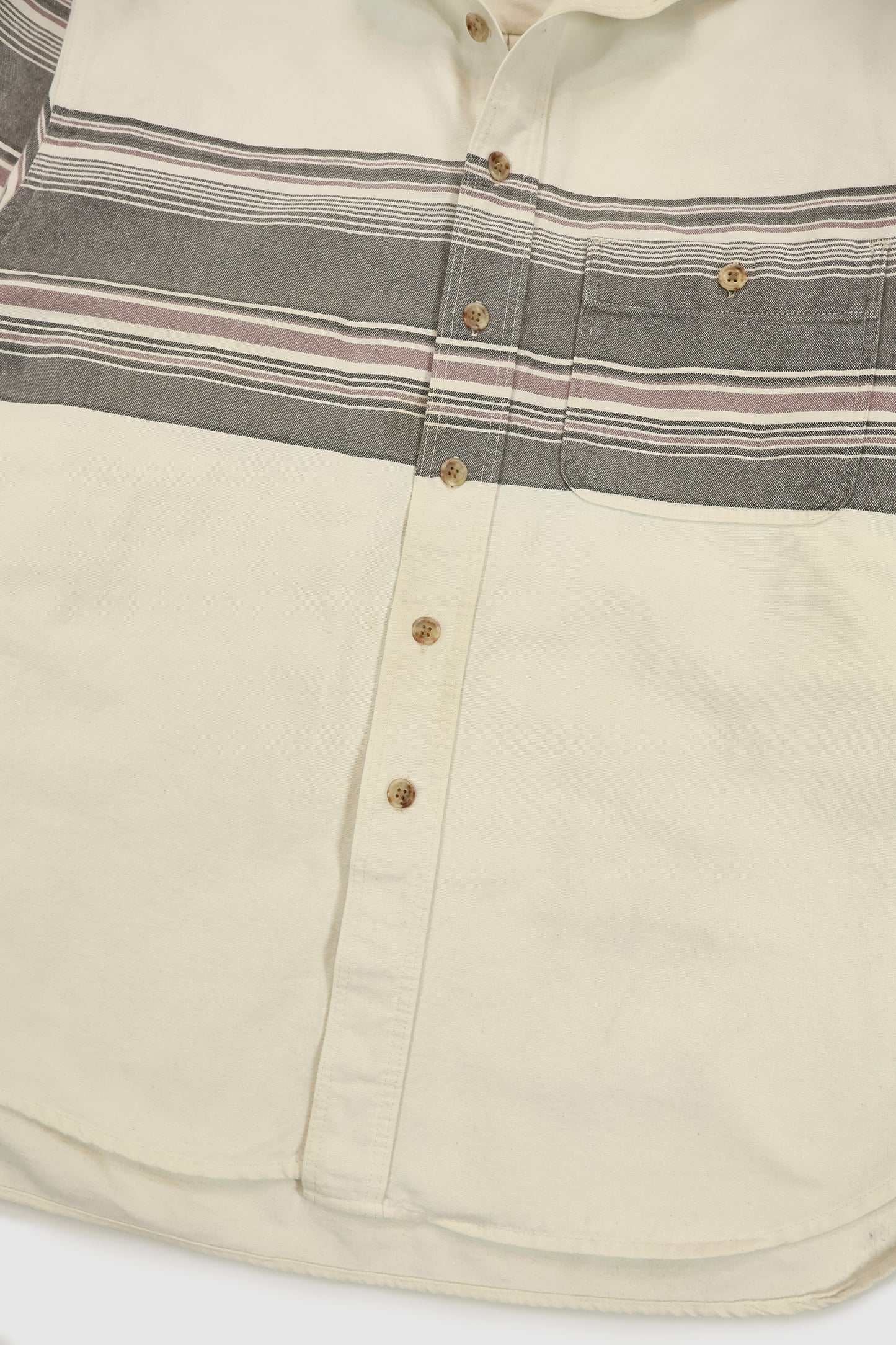 Vintage Eddie Bauer Striped Button-Down Shirt Image 4