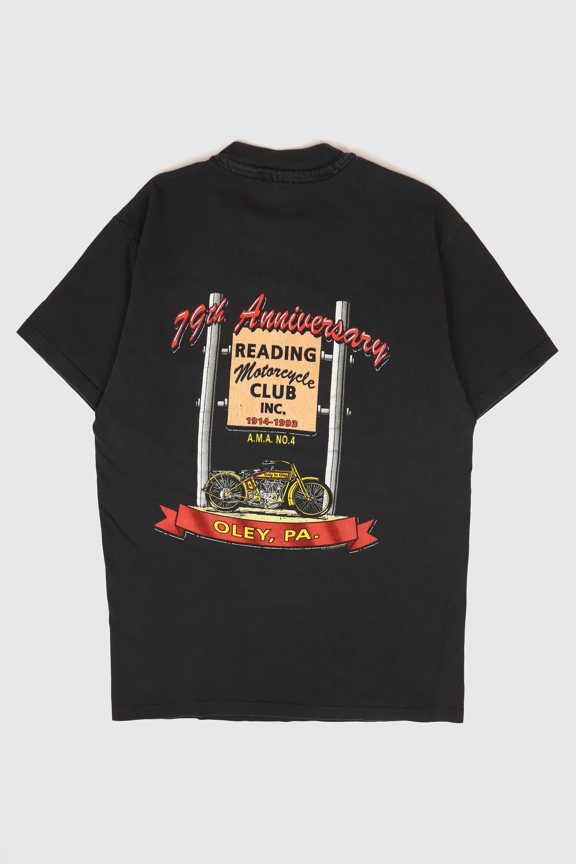 Vintage Reading Motorcycle Club 1993 Tee Image 1