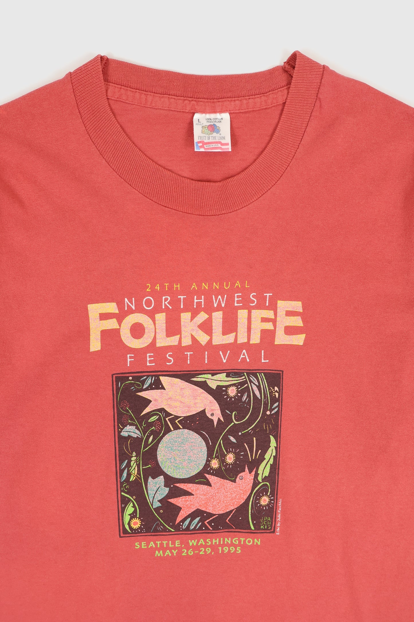 Vintage Northwest Folklife Festival 1995 Tee Image 1