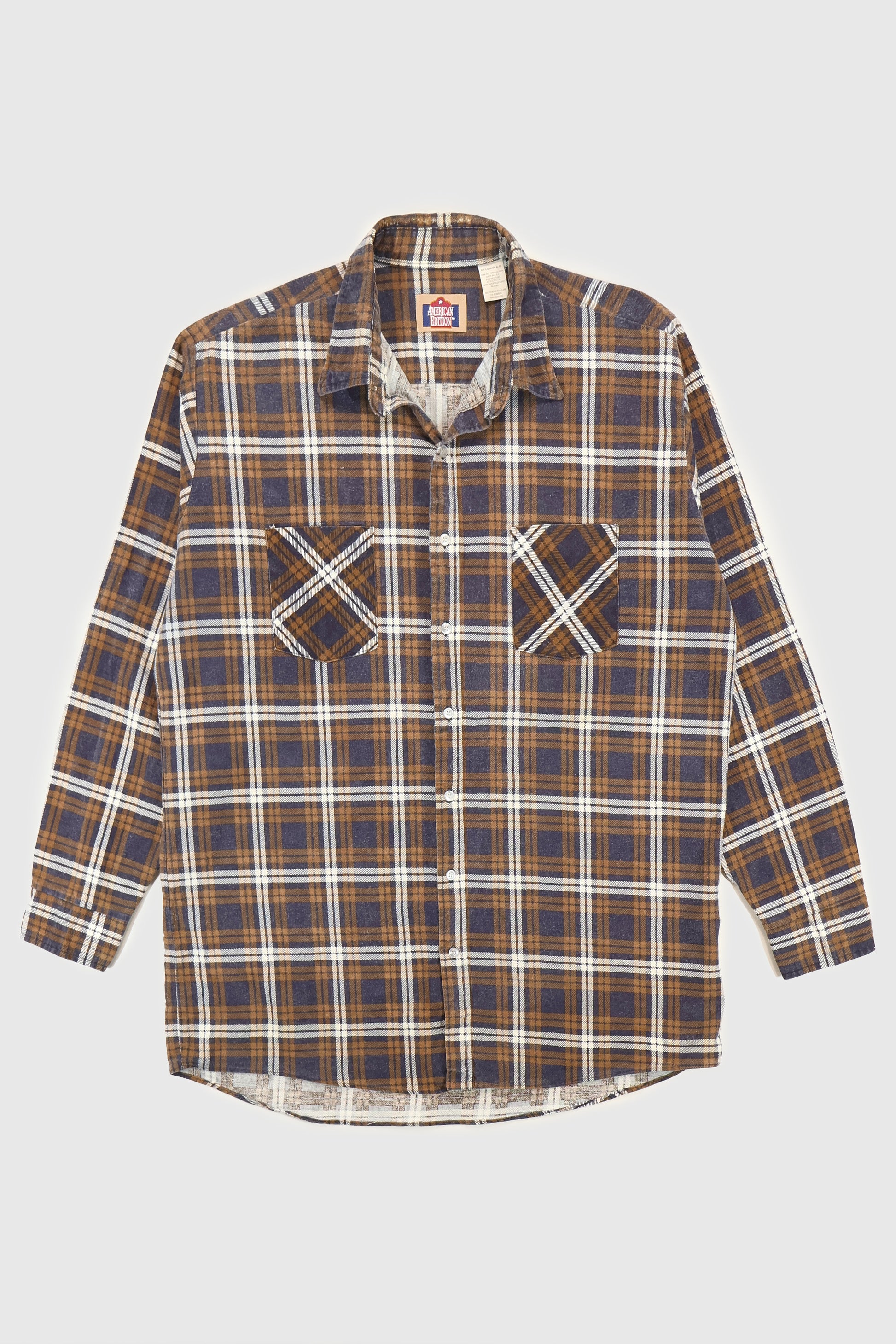 Vintage Blue Plaid Button-Down Shirt Image 0