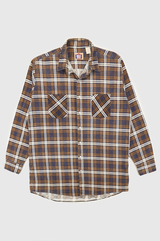 Vintage Blue Plaid Button-Down Shirt Image 0