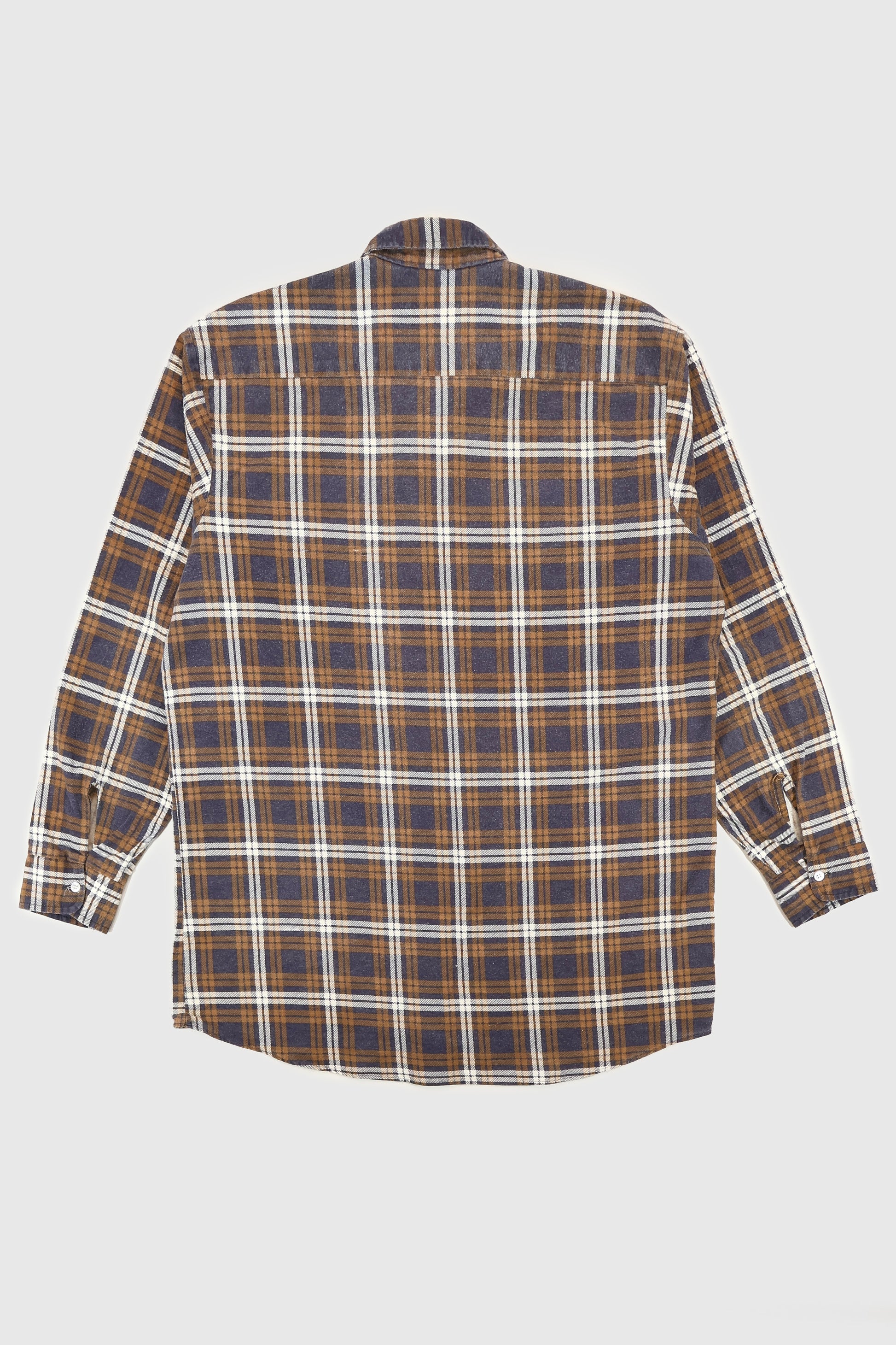 Vintage Blue Plaid Button-Down Shirt Image 1