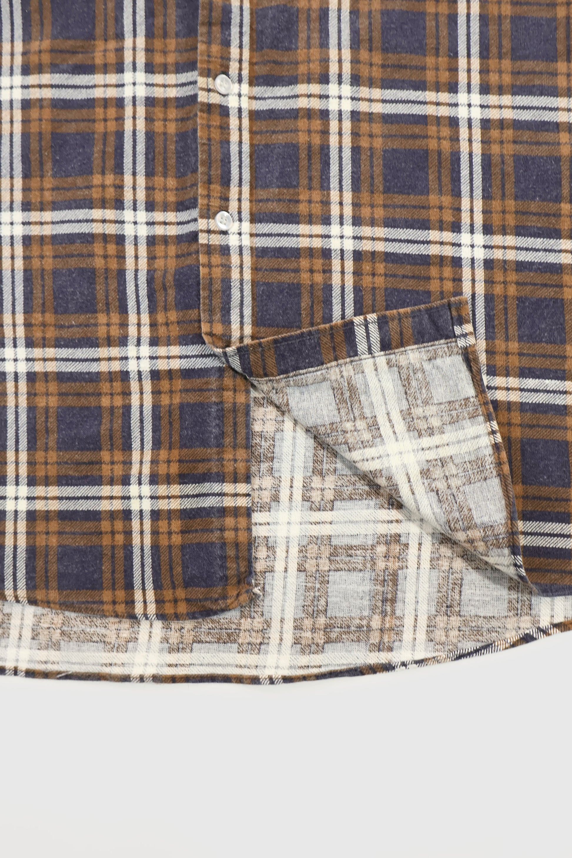 Vintage Blue Plaid Button-Down Shirt Image 4