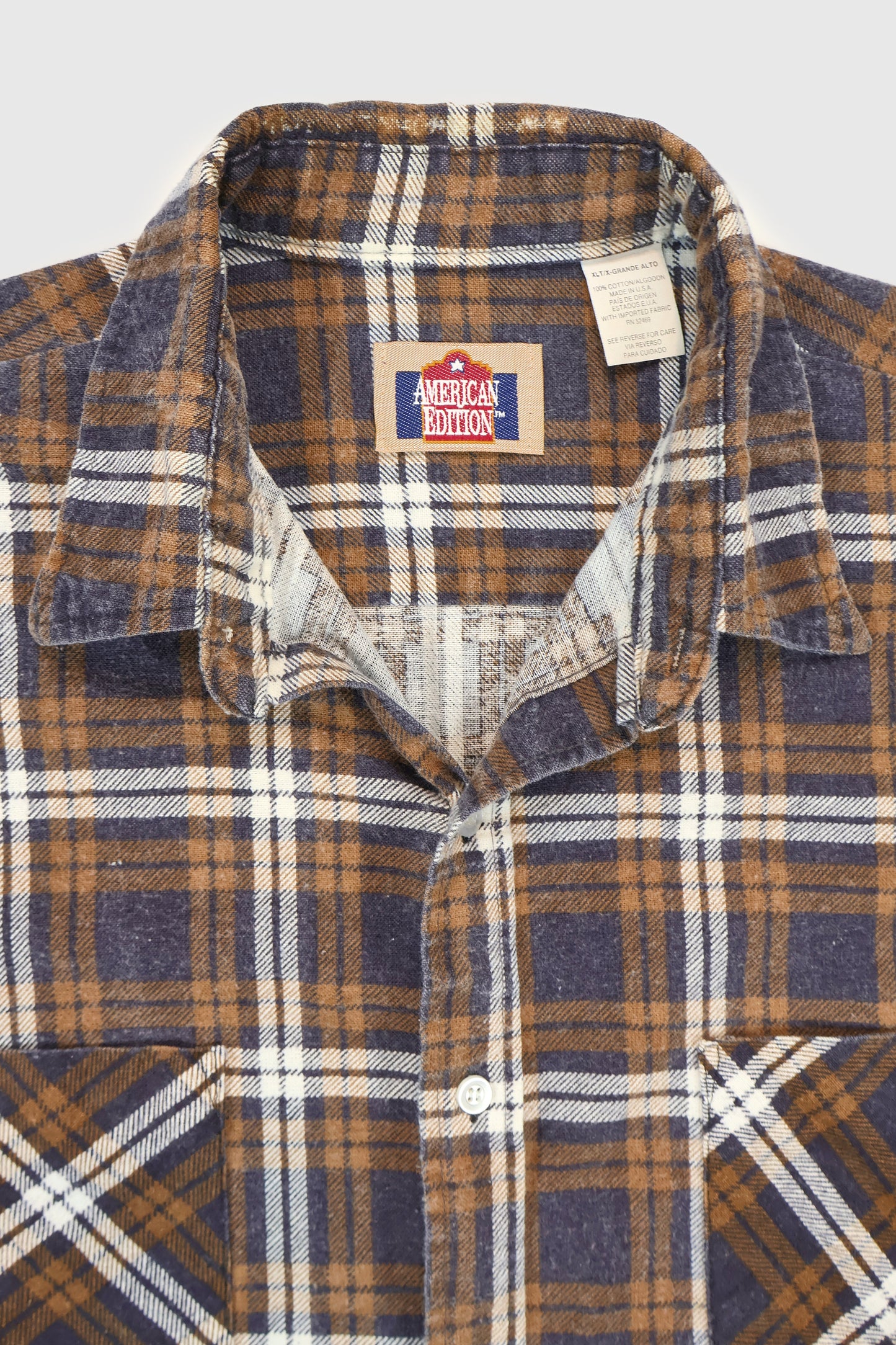 Vintage Blue Plaid Button-Down Shirt Image 3