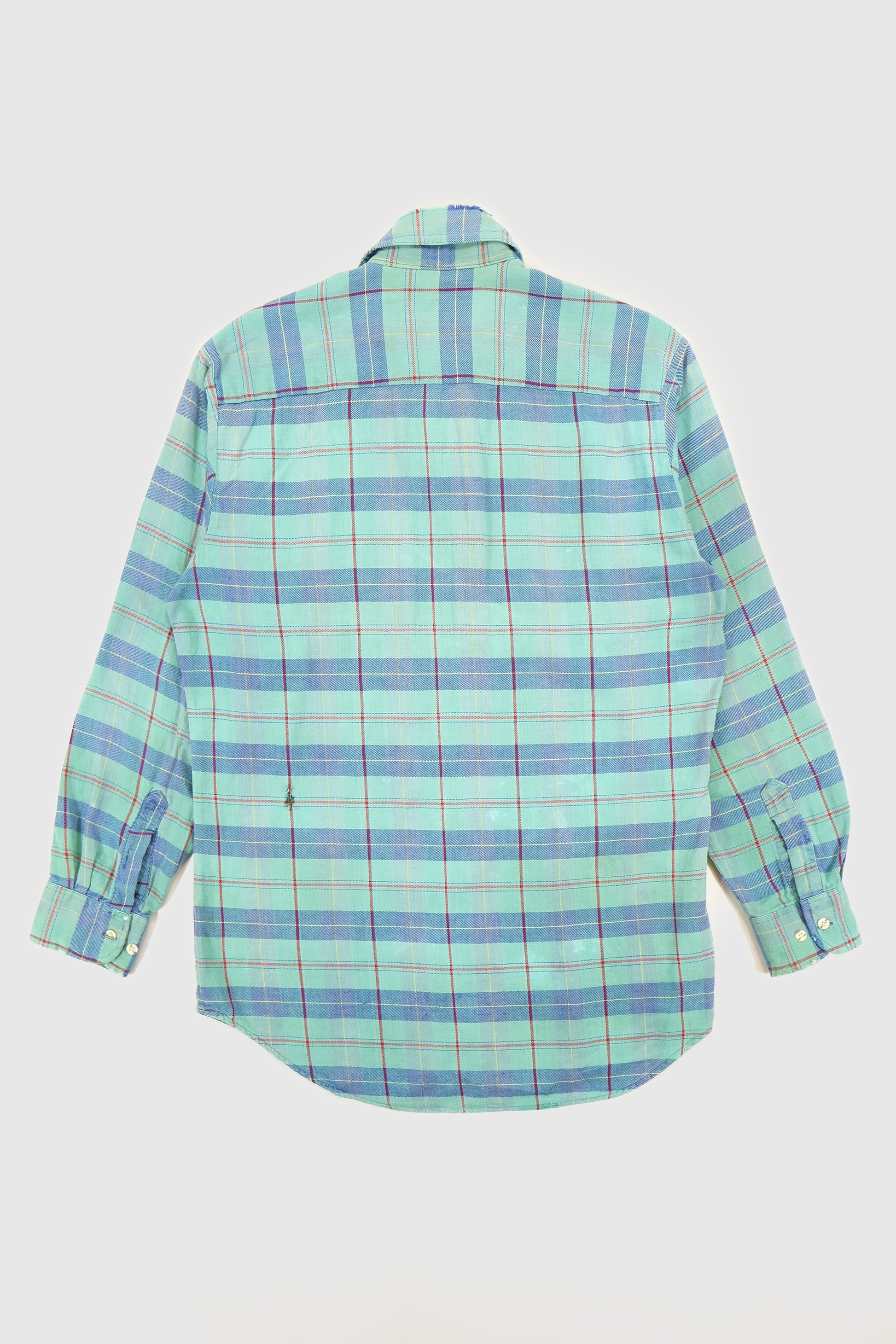 Vintage Frayed Snap Button-Down Shirt Image 1
