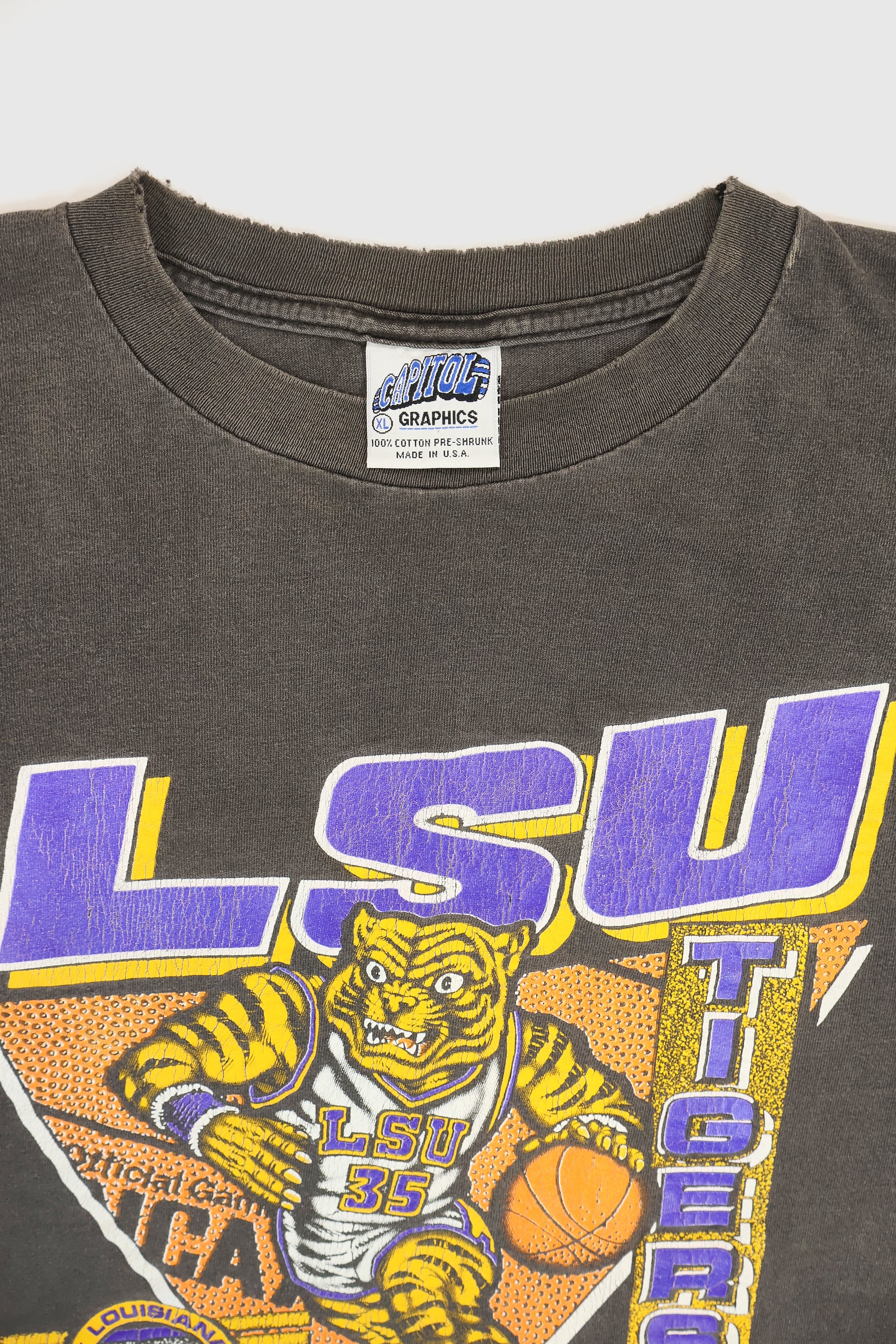 Vintage LSU Basketball Tee Image 2