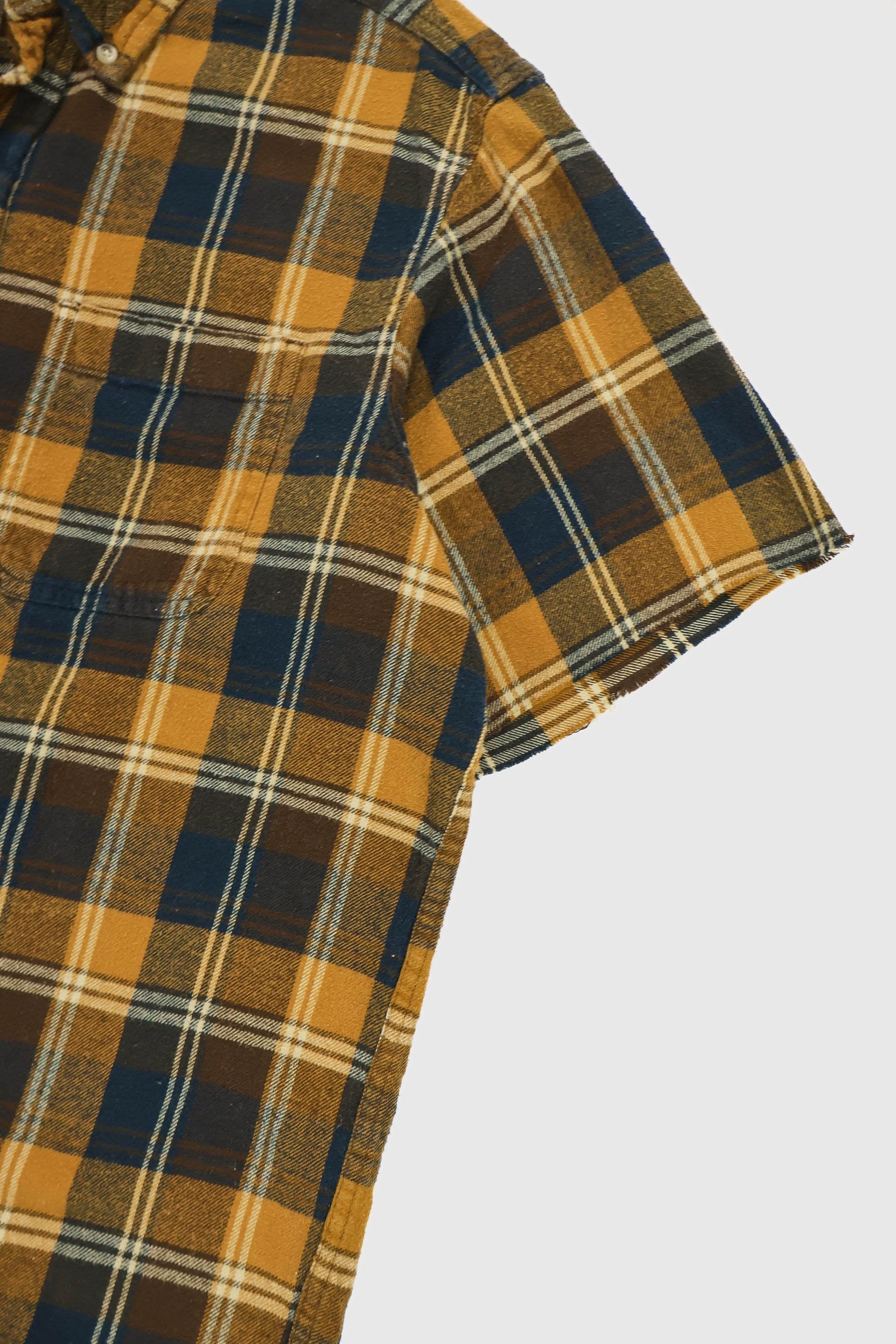 Vintage Short Sleeve Cut-Off Button-Down Shirt Image 3