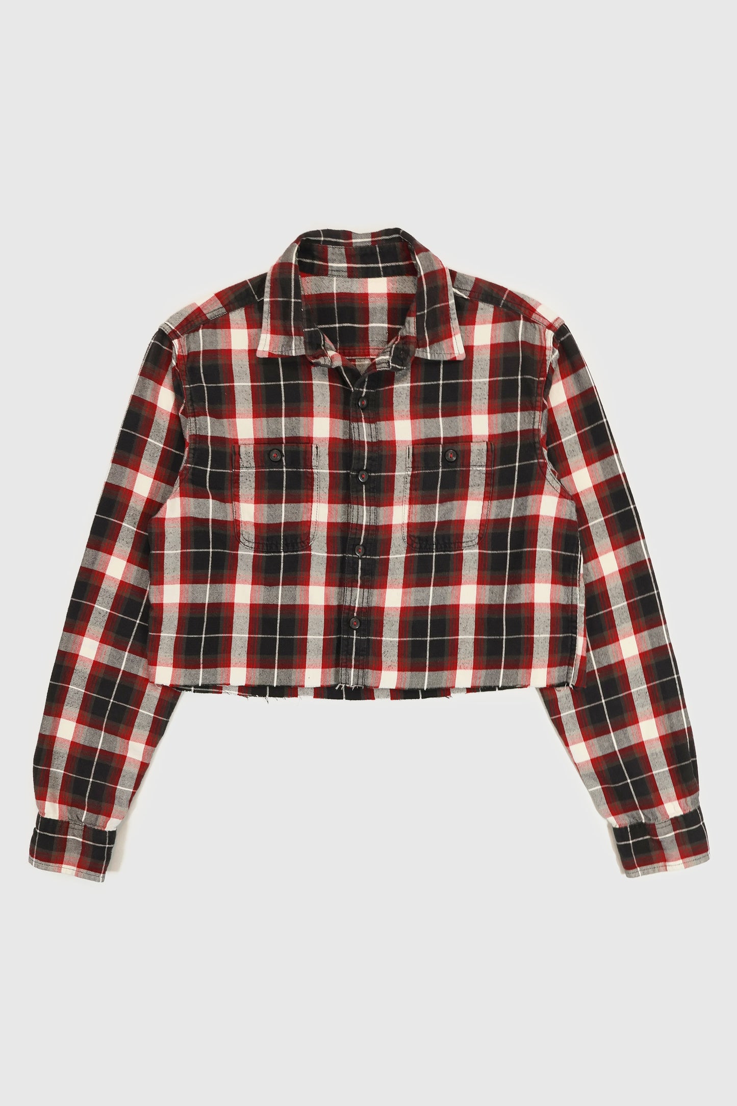 Vintage Cropped Button-Down Shirt Image 0