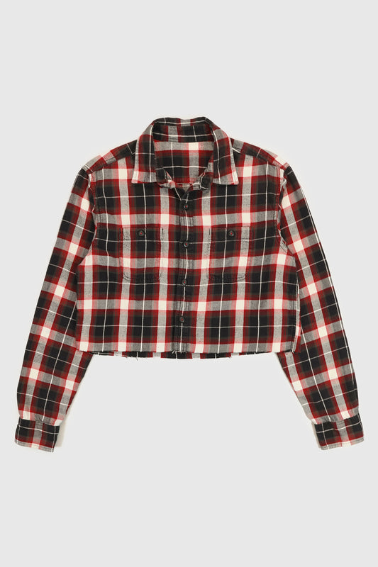 Vintage Cropped Button-Down Shirt Image 0