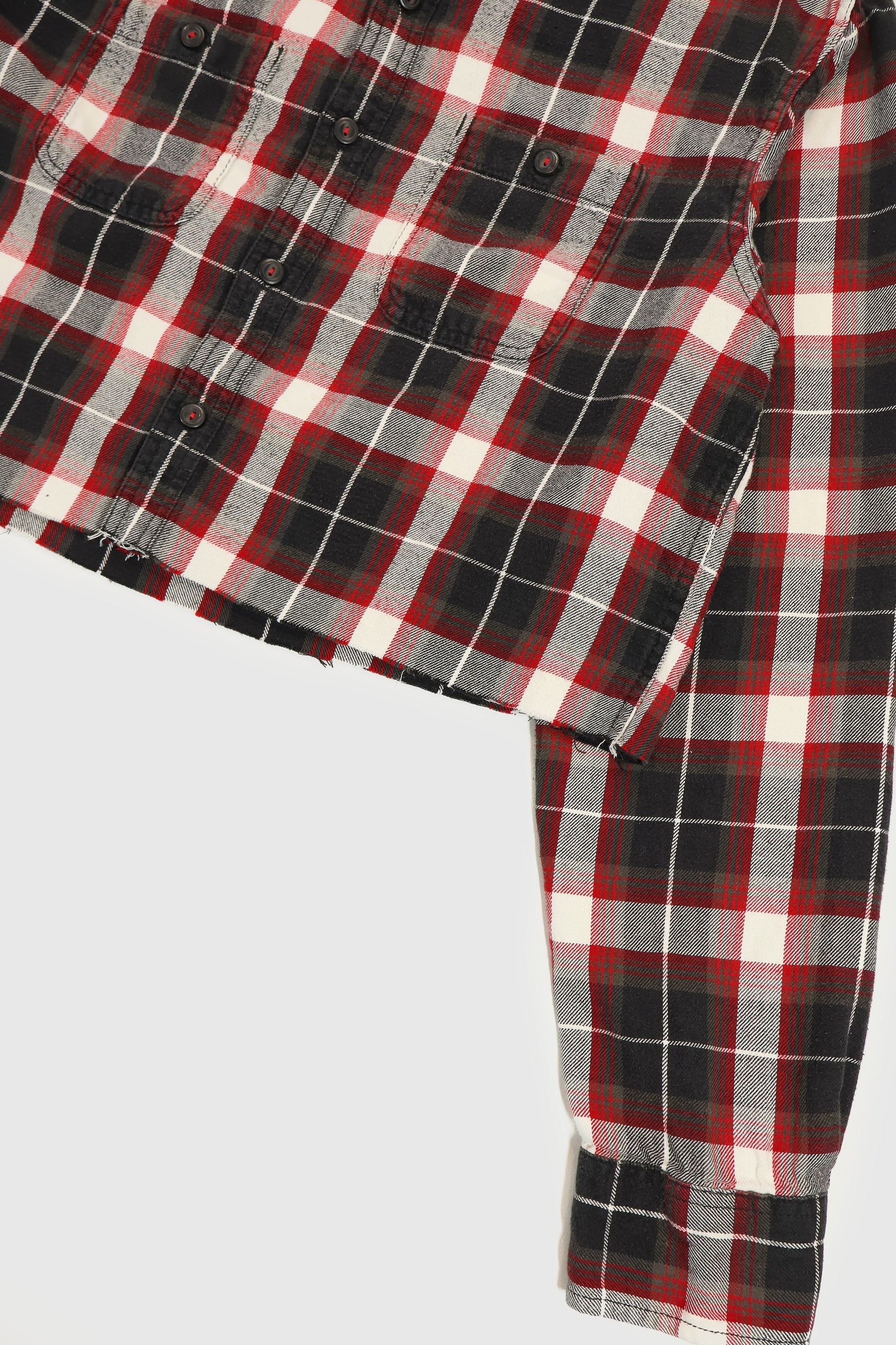 Vintage Cropped Button-Down Shirt Image 3