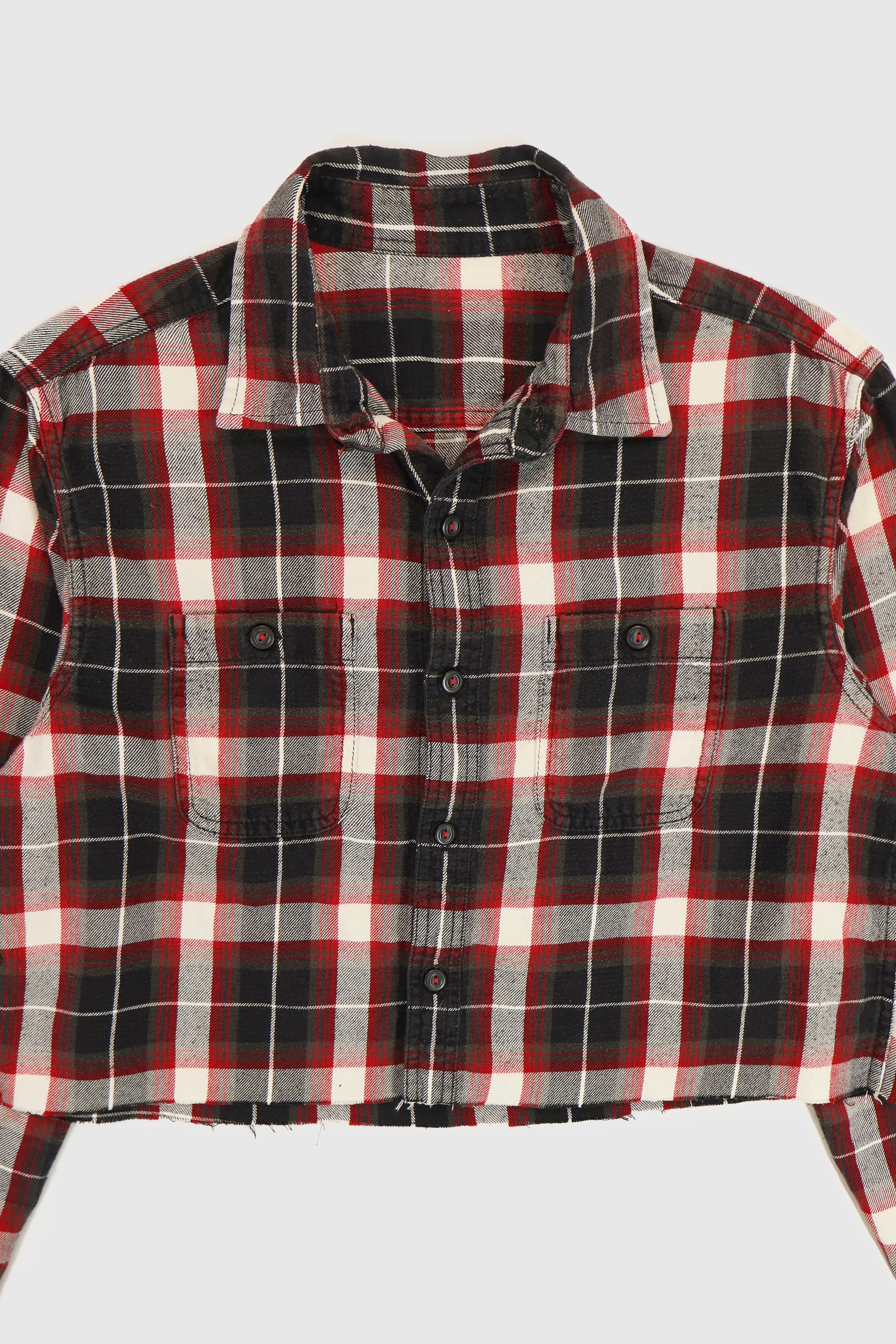 Vintage Cropped Button-Down Shirt Image 1