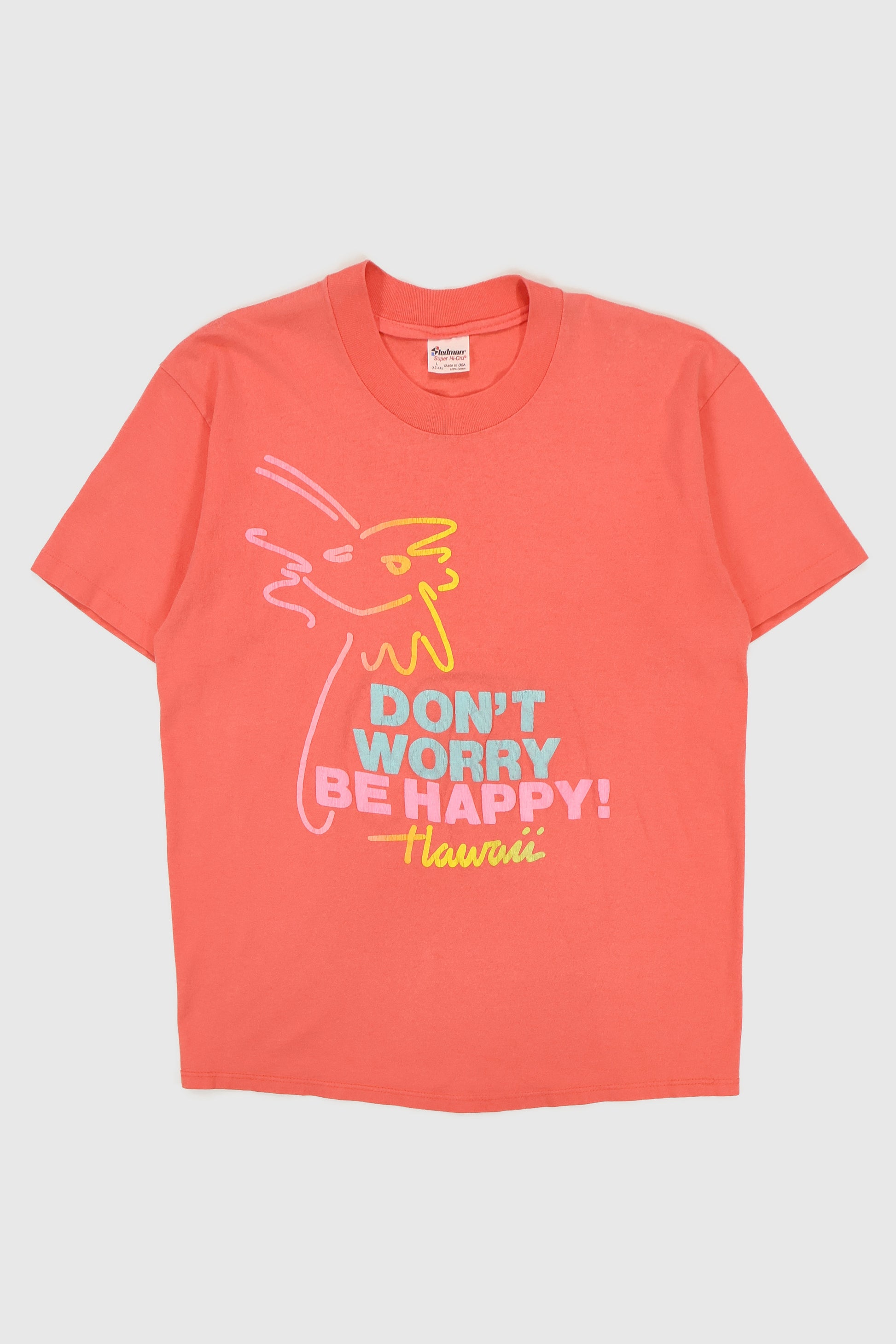 Vintage Hawaii Don't Worry Be Happy Tee Image 0