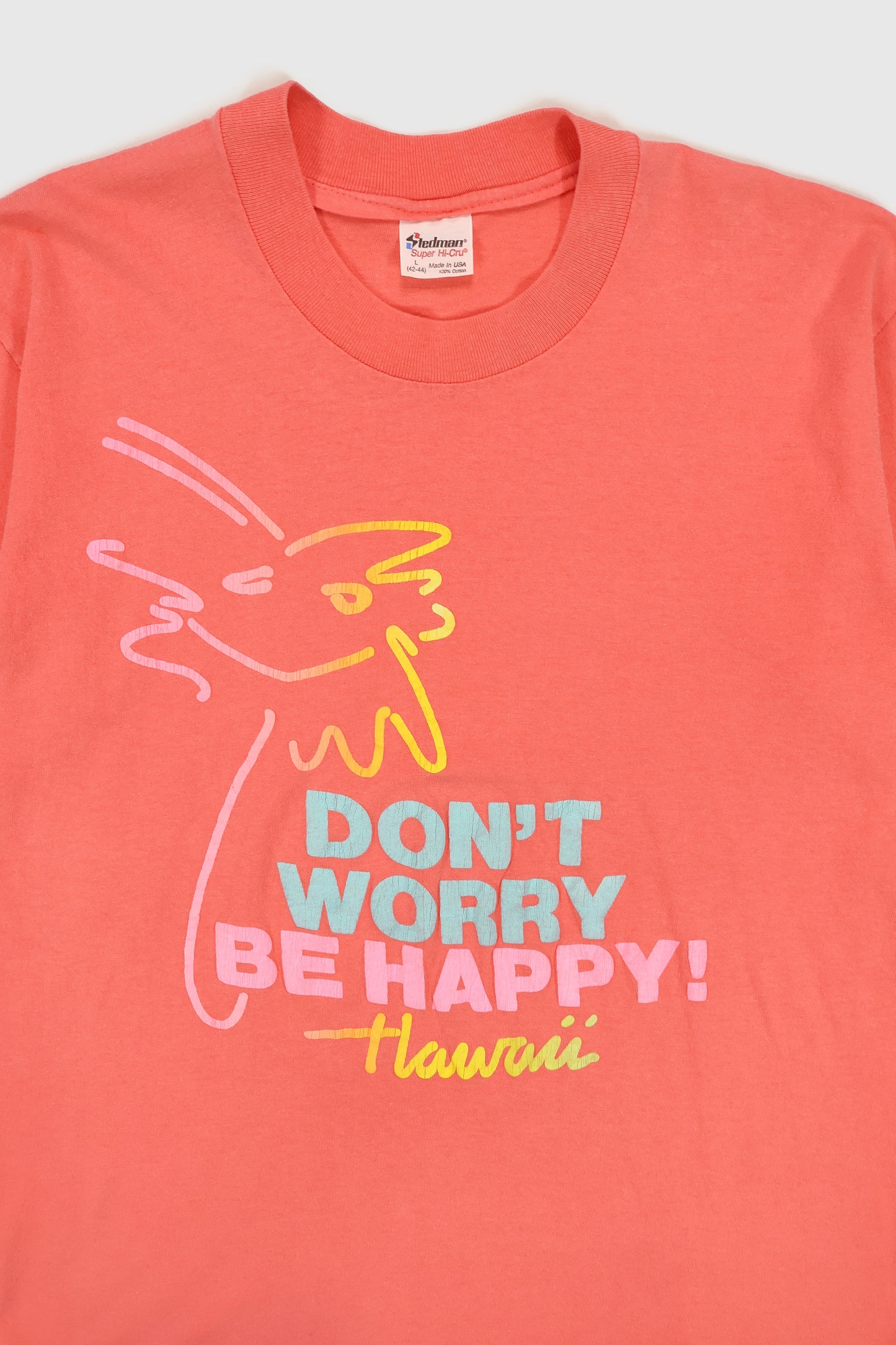 Vintage Hawaii Don't Worry Be Happy Tee Image 1
