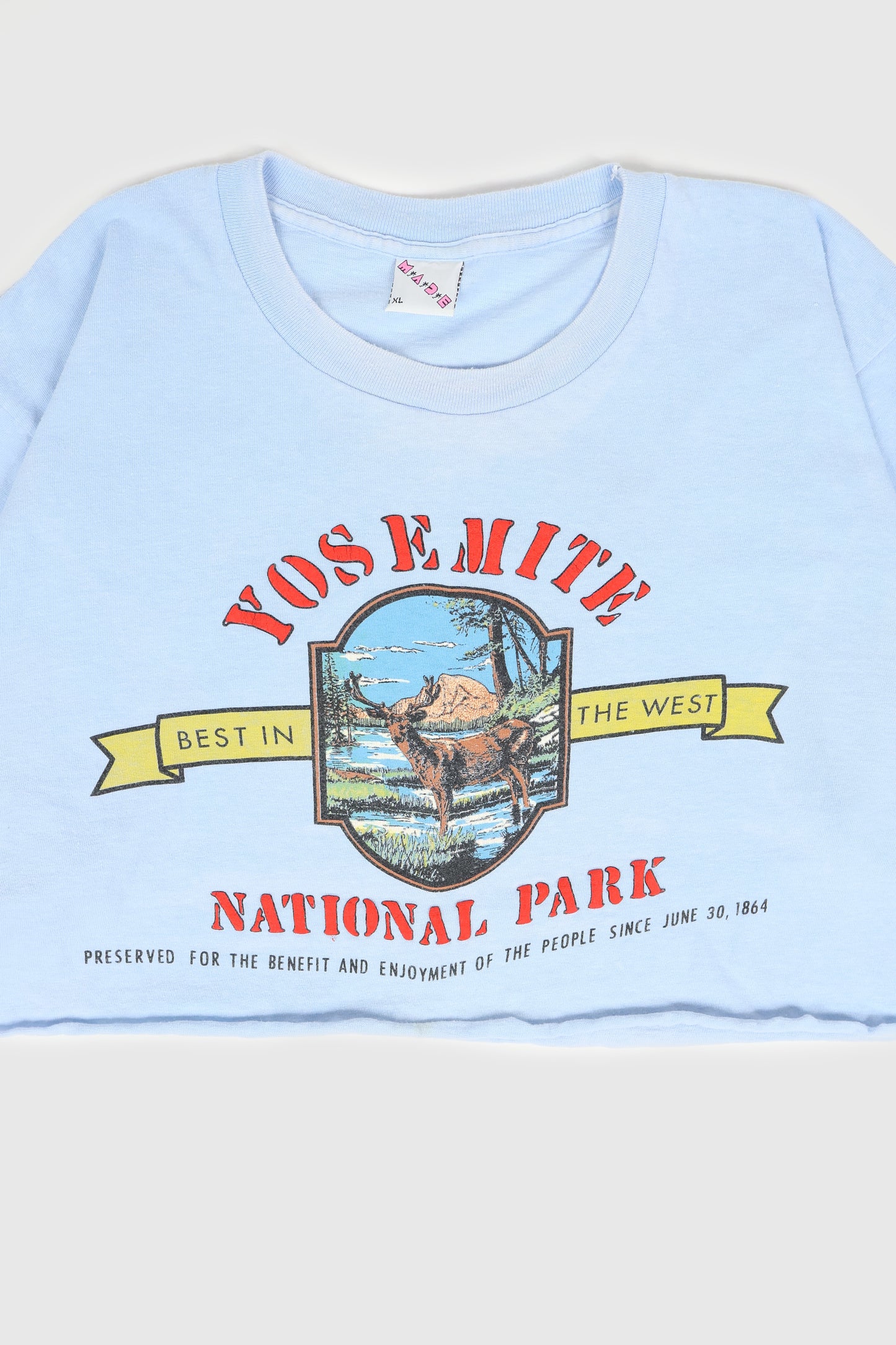 Vintage Cropped Yosemite National Park Tee Image 1