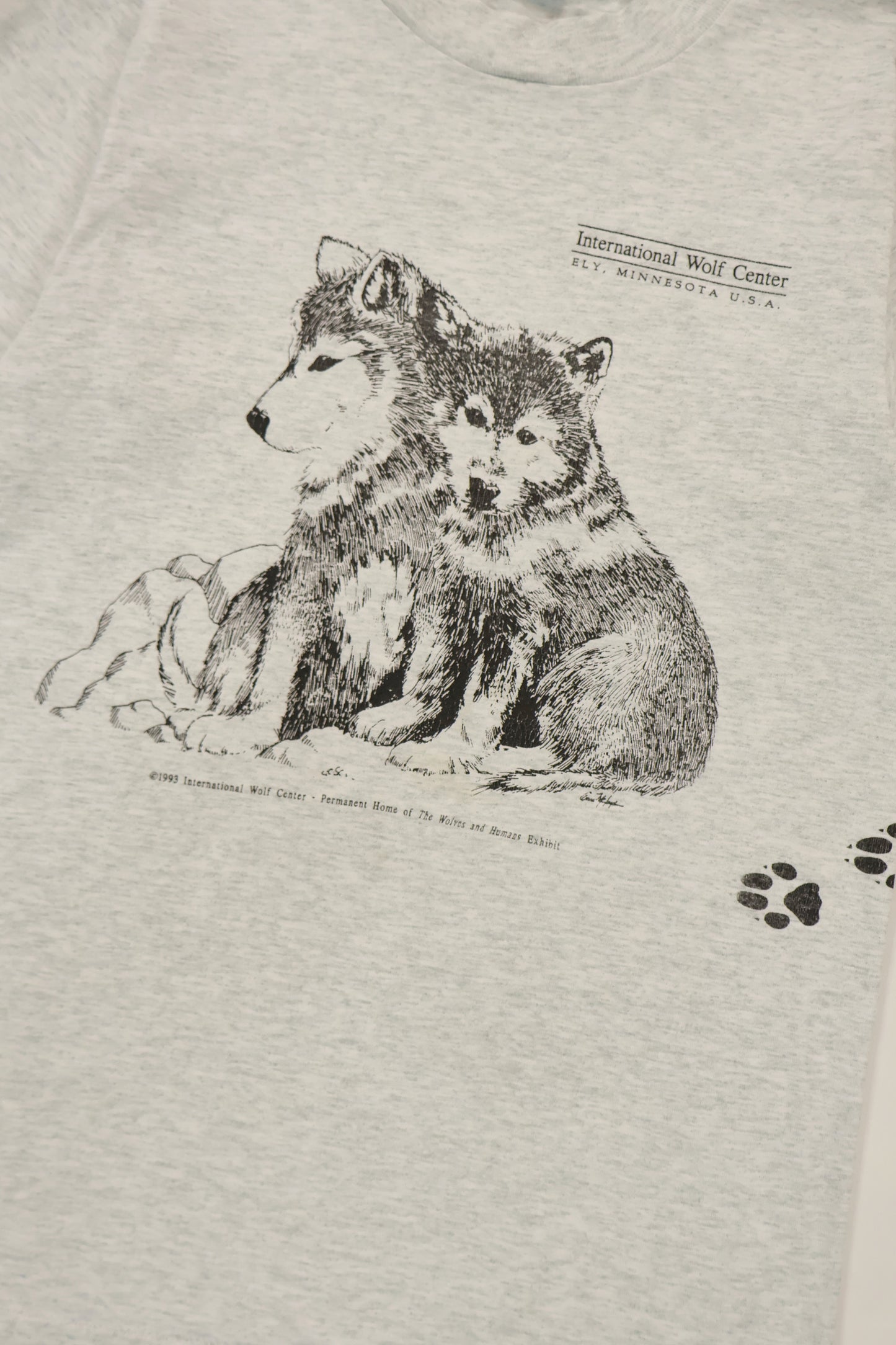 Vintage Wolf Center Tee Image 4