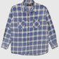 Vintage Blue Plaid Button-Down Shirt Image 0
