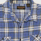 Vintage Blue Plaid Button-Down Shirt Image 2