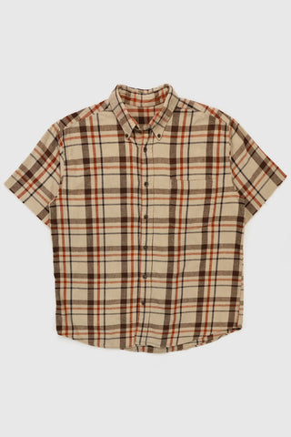Vintage Short Sleeve Cut-Off Button-Down Shirt