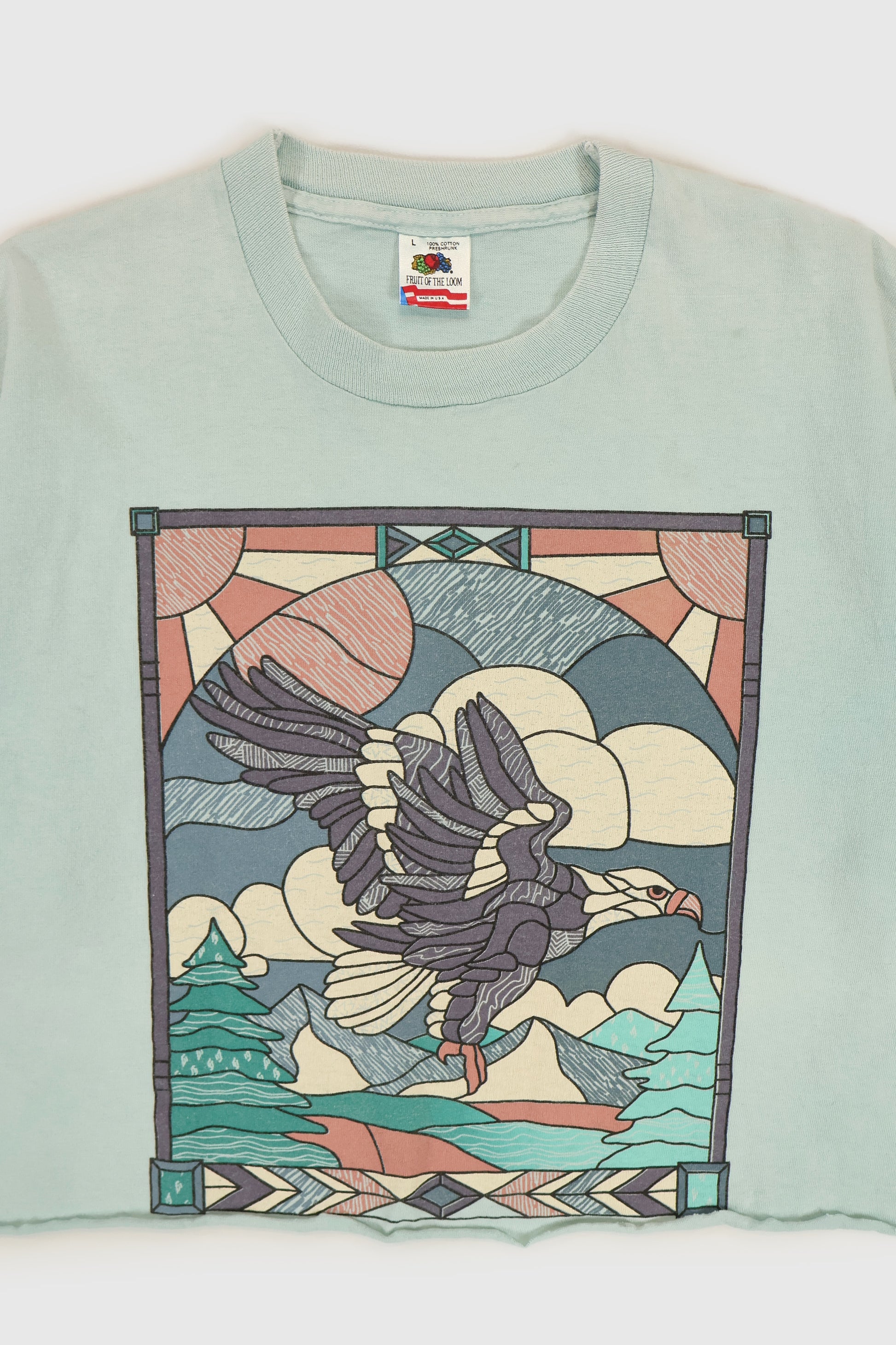 Vintage Cropped Eagle Mosaic Tee Image 1