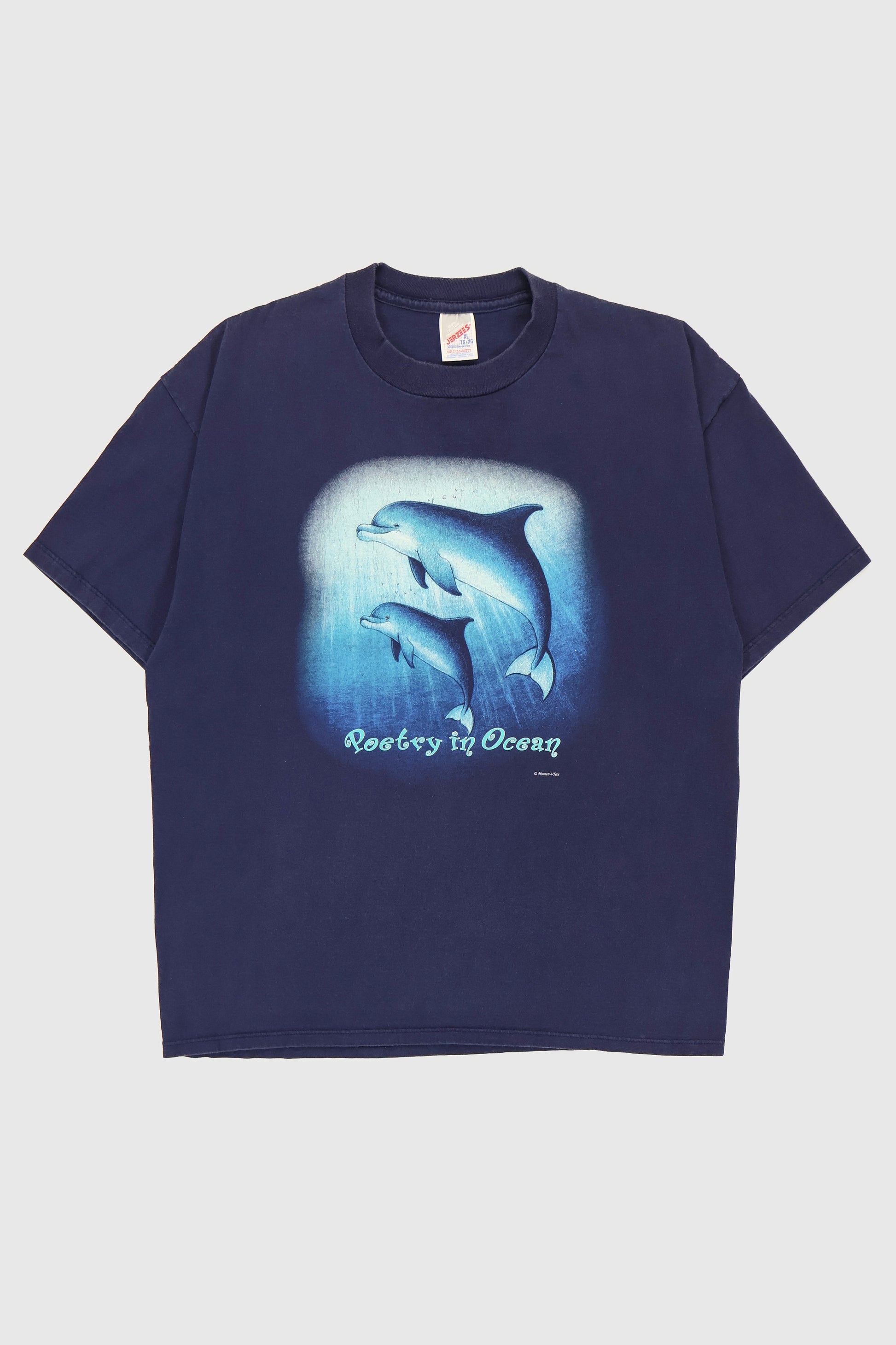 Vintage Dolphins Poetry in Ocean Tee Image 0