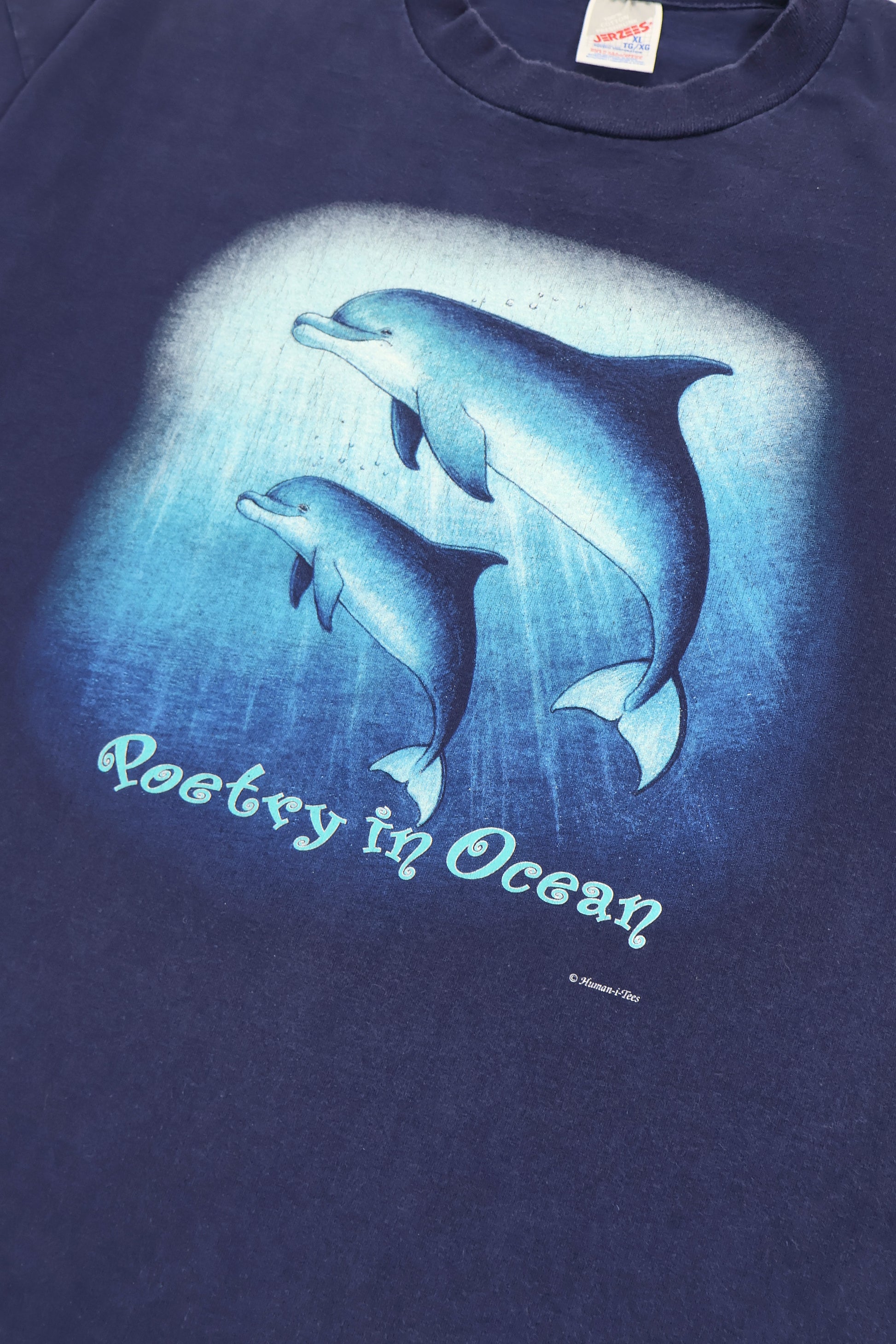 Vintage Dolphins Poetry in Ocean Tee Image 3