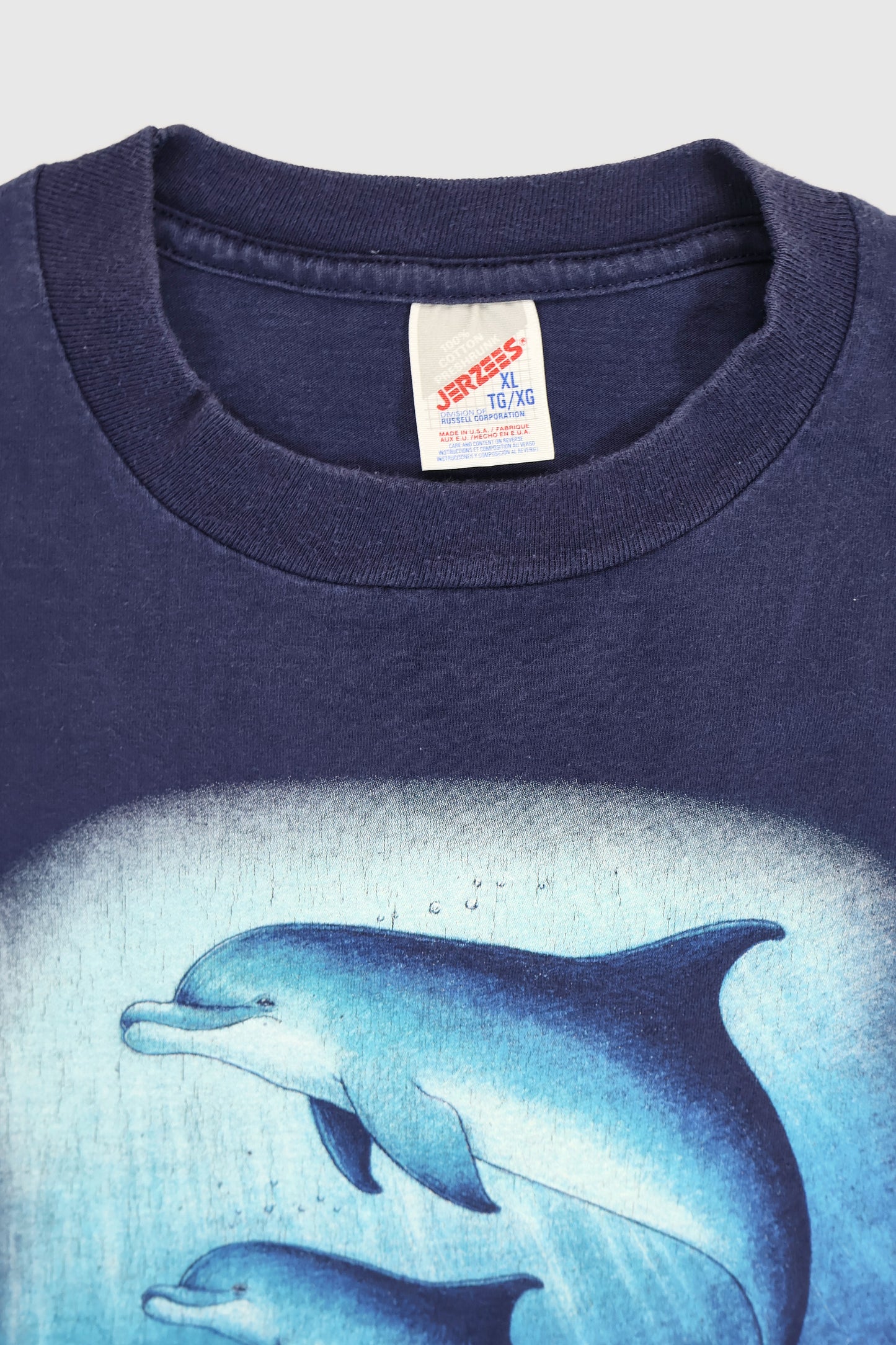 Vintage Dolphins Poetry in Ocean Tee Image 2