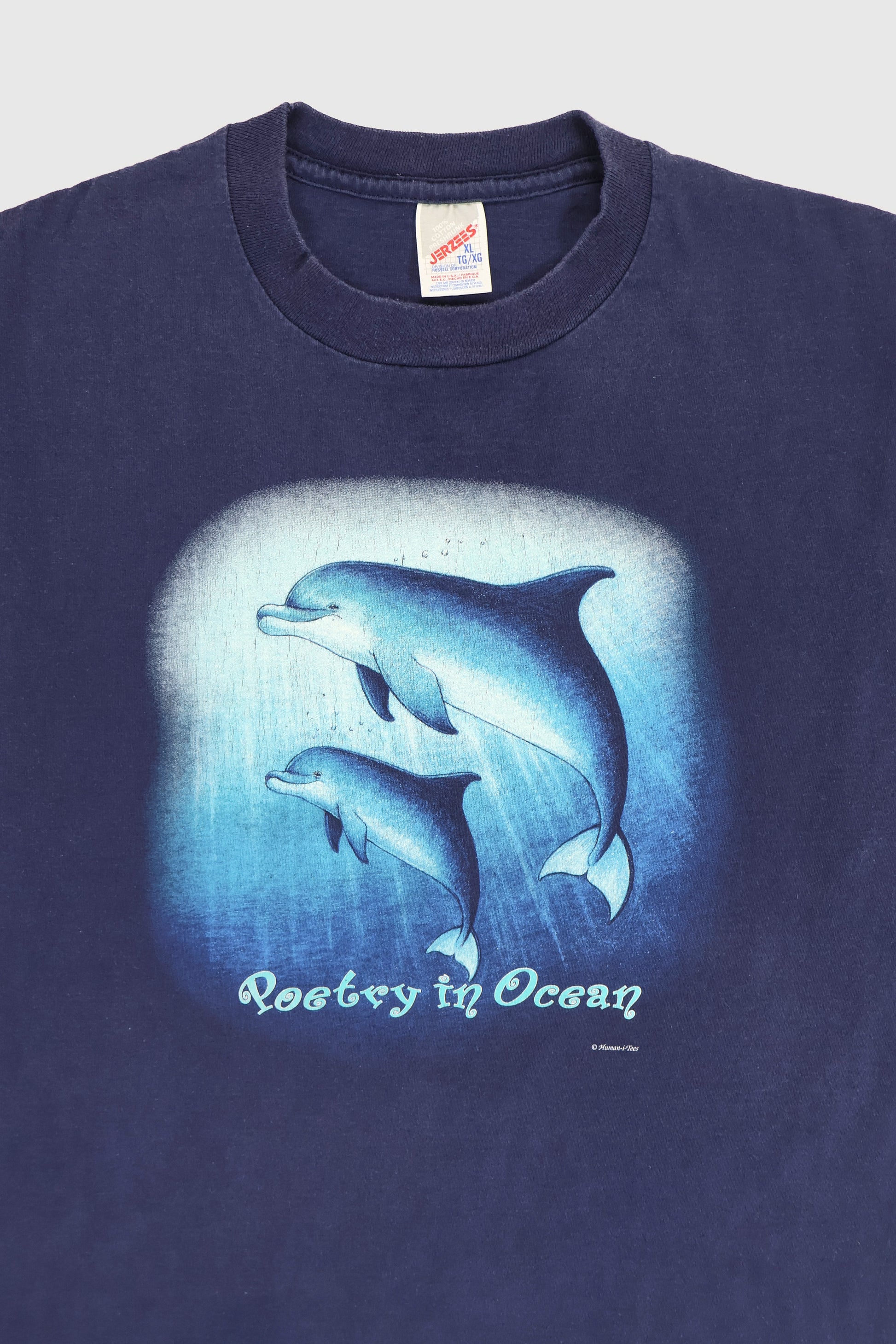 Vintage Dolphins Poetry in Ocean Tee Image 1