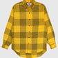Vintage Yellow Check Pattern Button-Down Shirt Image 0