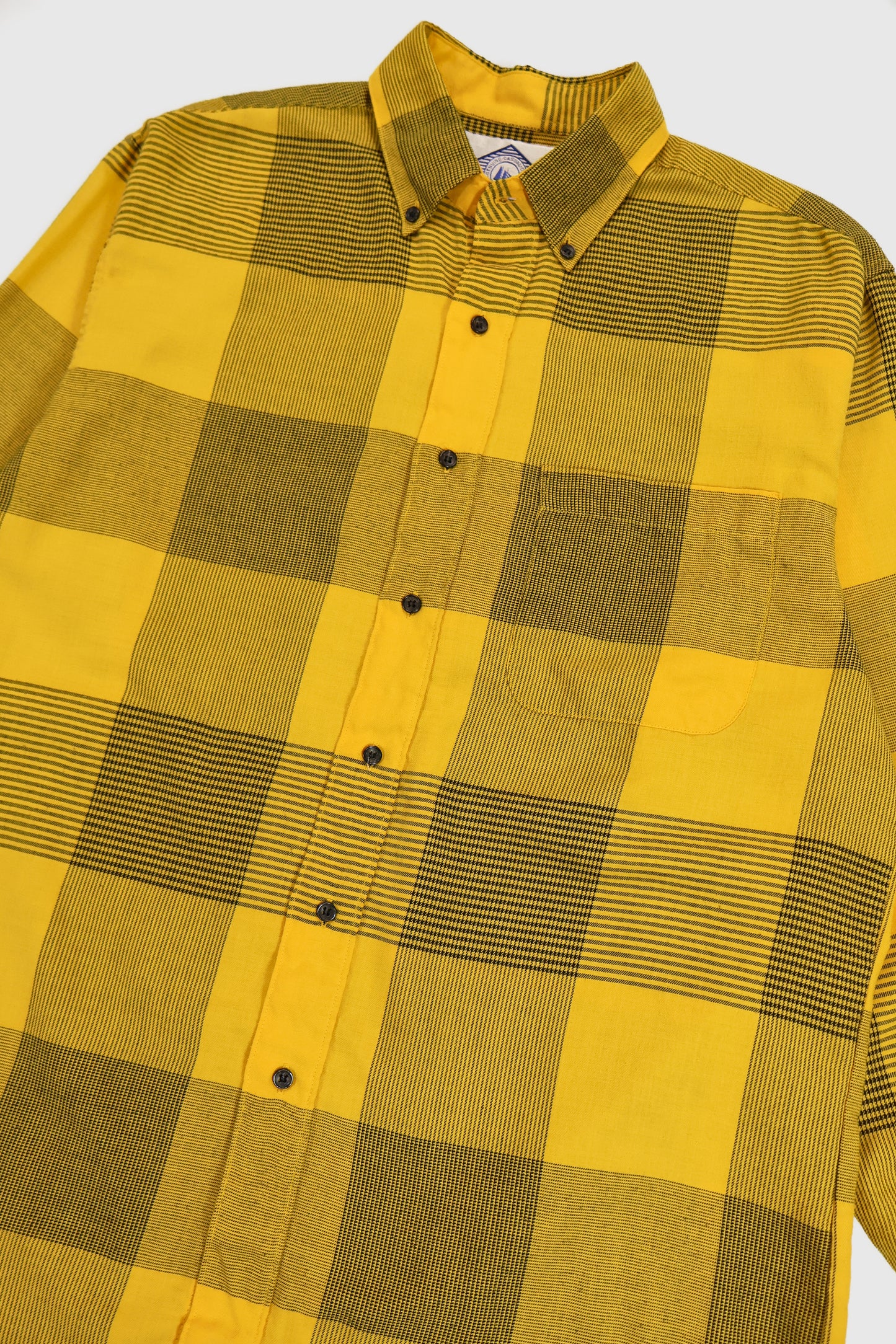 Vintage Yellow Check Pattern Button-Down Shirt Image 2