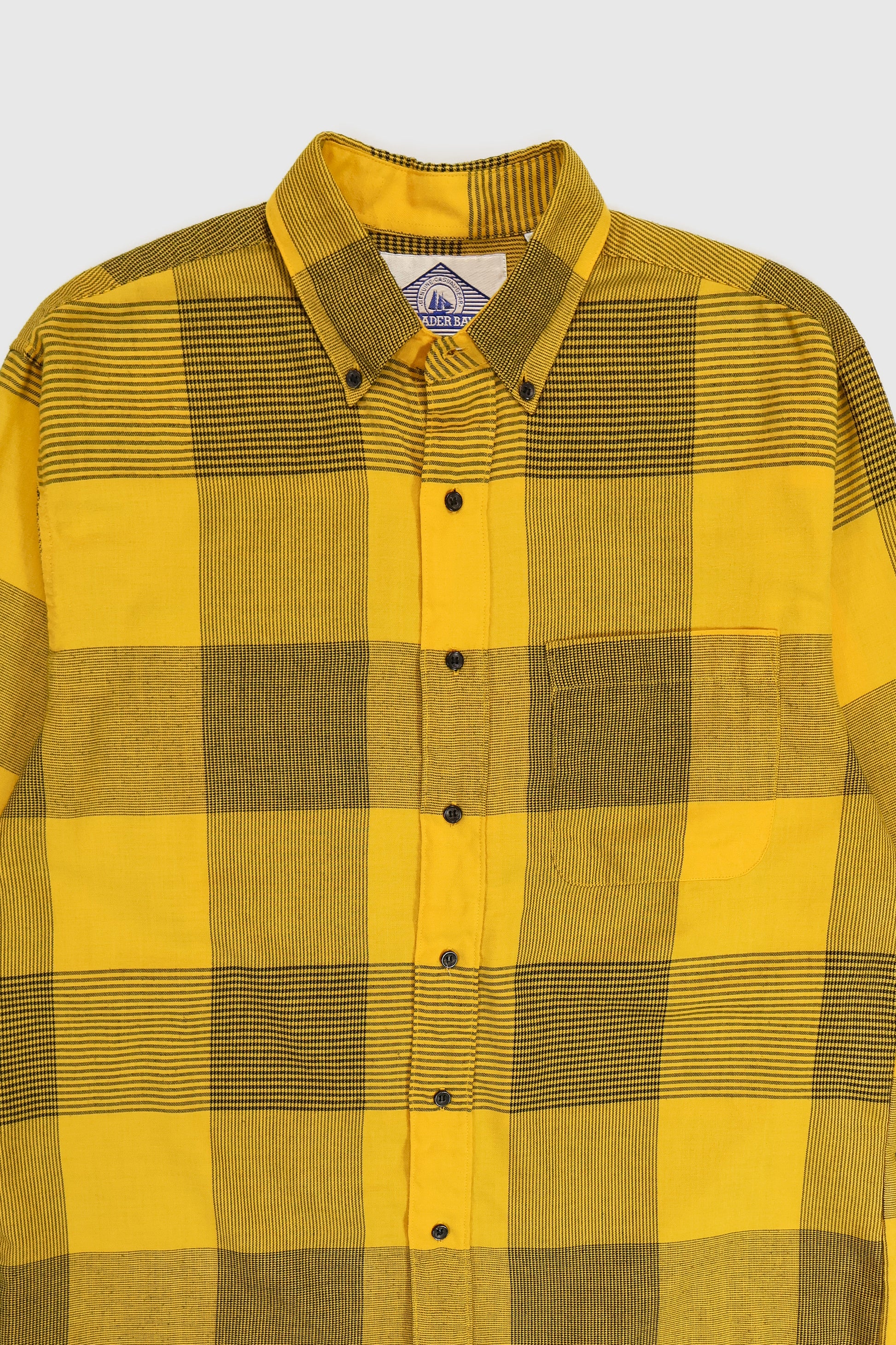 Vintage Yellow Check Pattern Button-Down Shirt Image 1