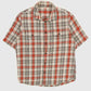 Vintage Grey Short Sleeve Cut Off Button Down Shirt Image 0