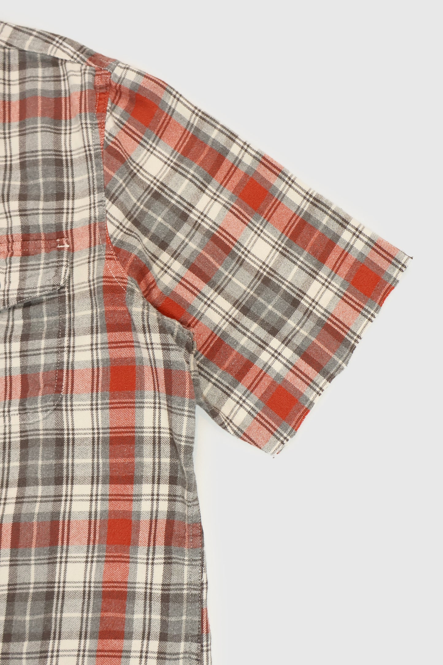Vintage Grey Short Sleeve Cut Off Button Down Shirt Image 4