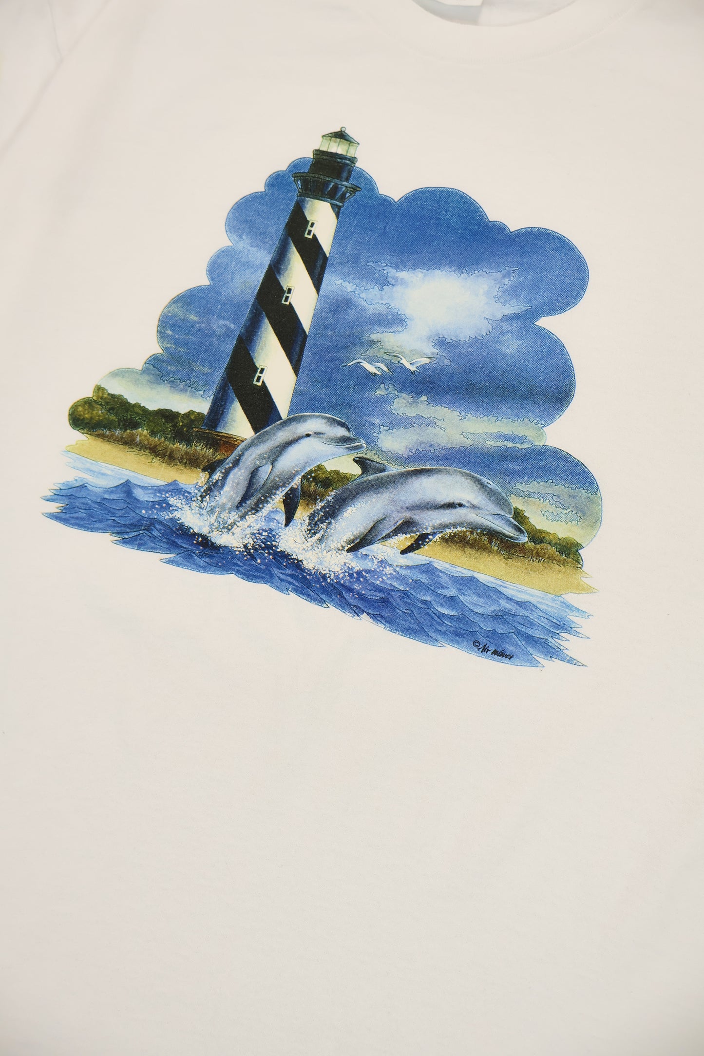 Vintage Dolphins Lighthouse Tee Image 4