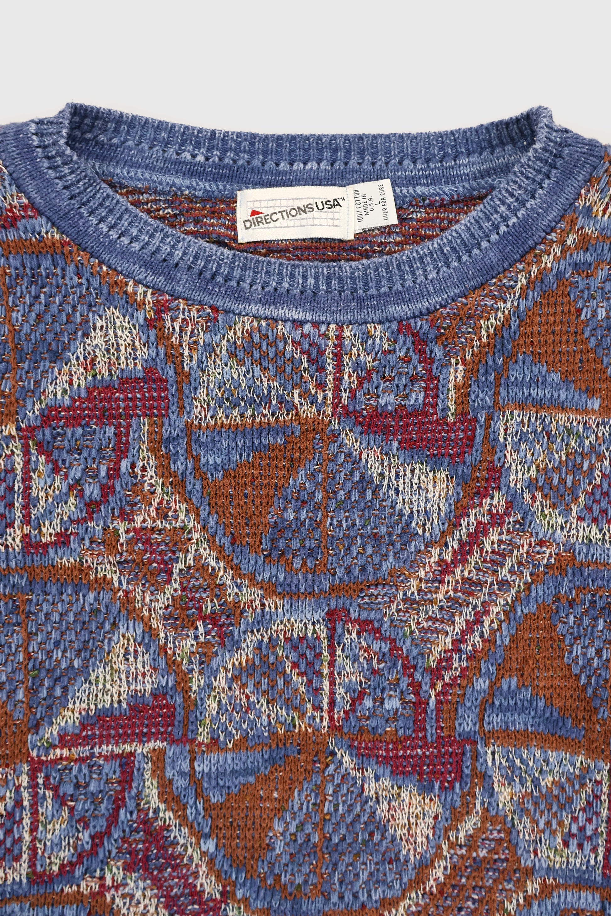 Vintage Geo Pattern Knit Sweater Image 3
