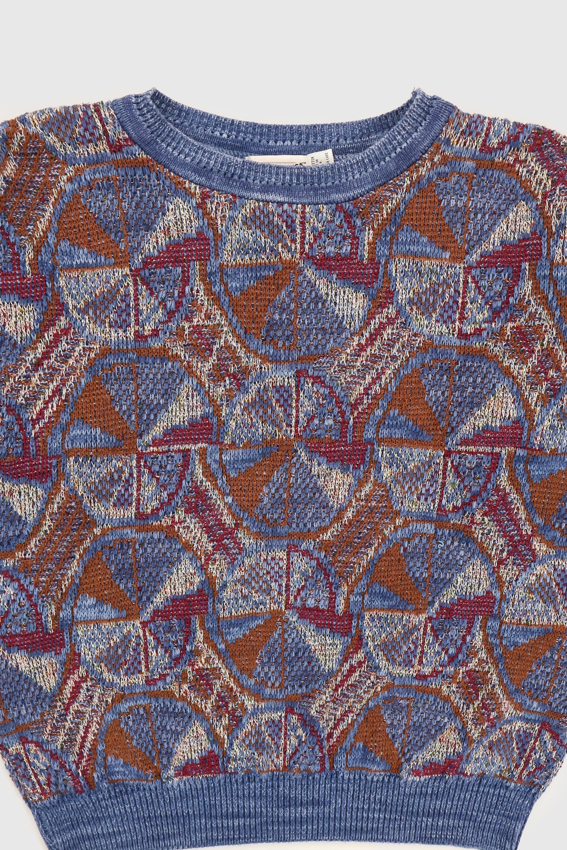Vintage Geo Pattern Knit Sweater Image 1