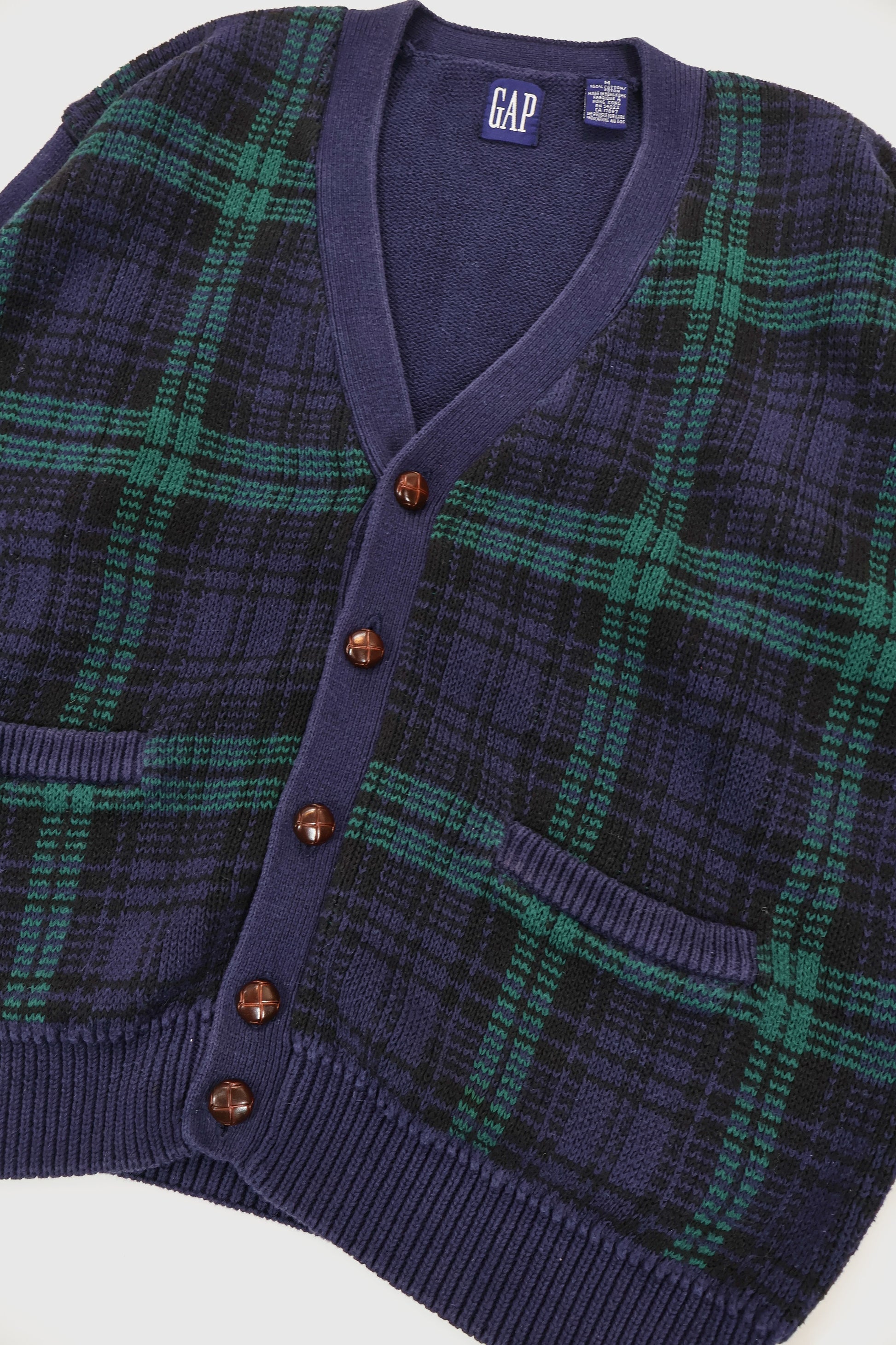 Vintage Gap Plaid Cardigan Sweater Image 5