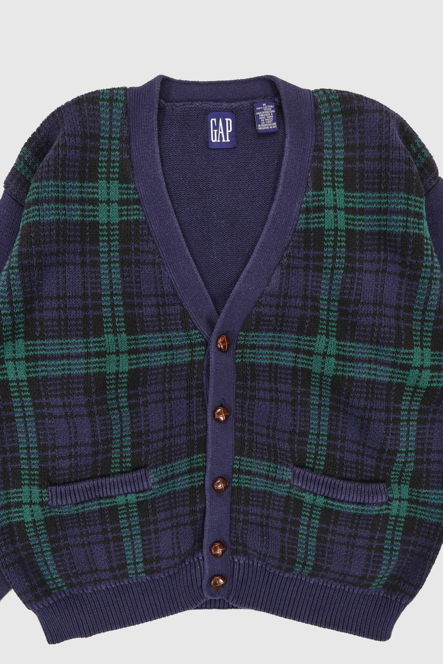 Vintage Gap Plaid Cardigan Sweater Image 3