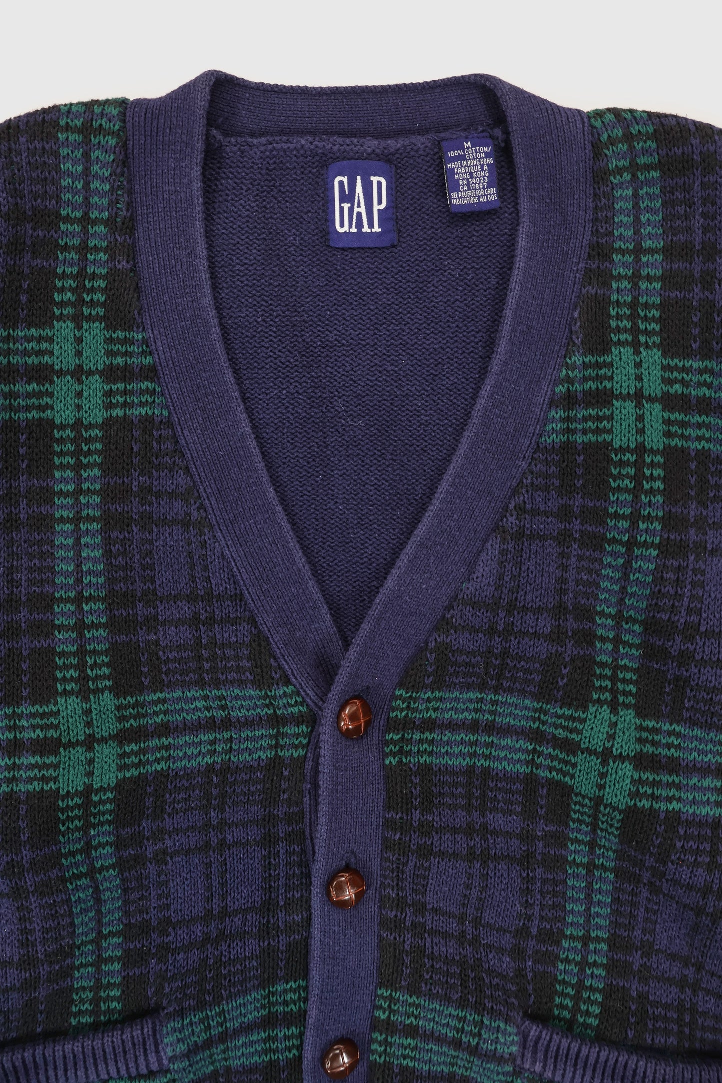 Vintage Gap Plaid Cardigan Sweater Image 4