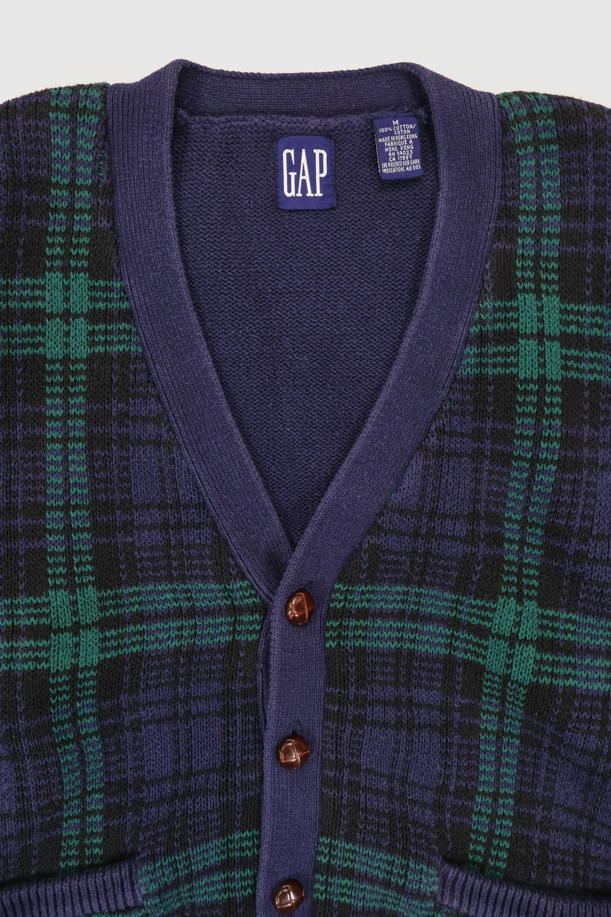 Vintage Gap Plaid Cardigan Sweater Image 4