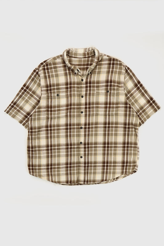Vintage Short Sleeve Cut Off Button-Down Shirt Image 0