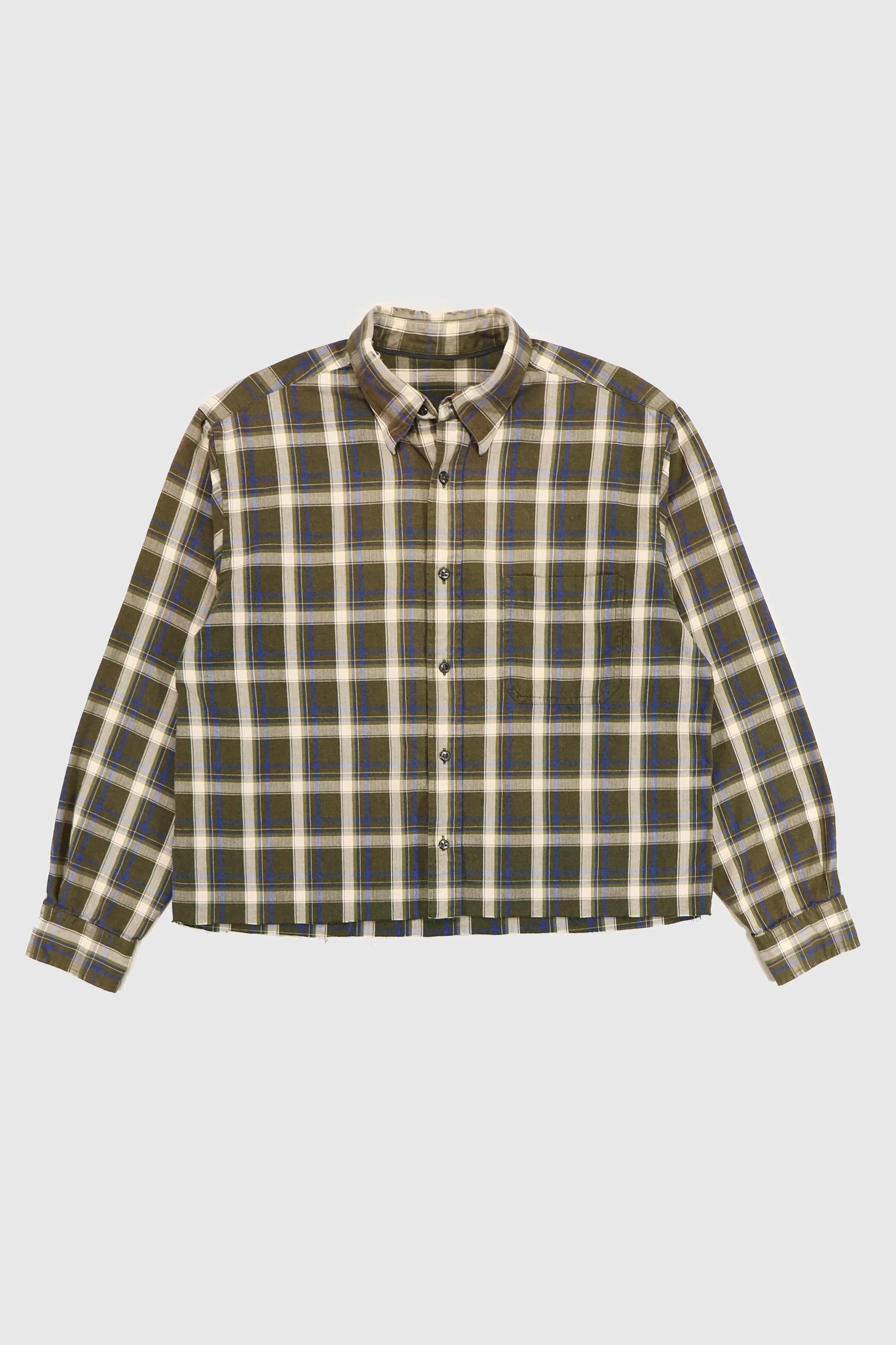 Vintage Cropped Button-Down Shirt Image 0