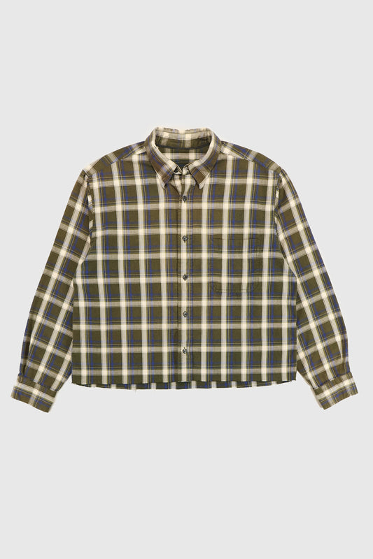 Vintage Cropped Button-Down Shirt Image 0
