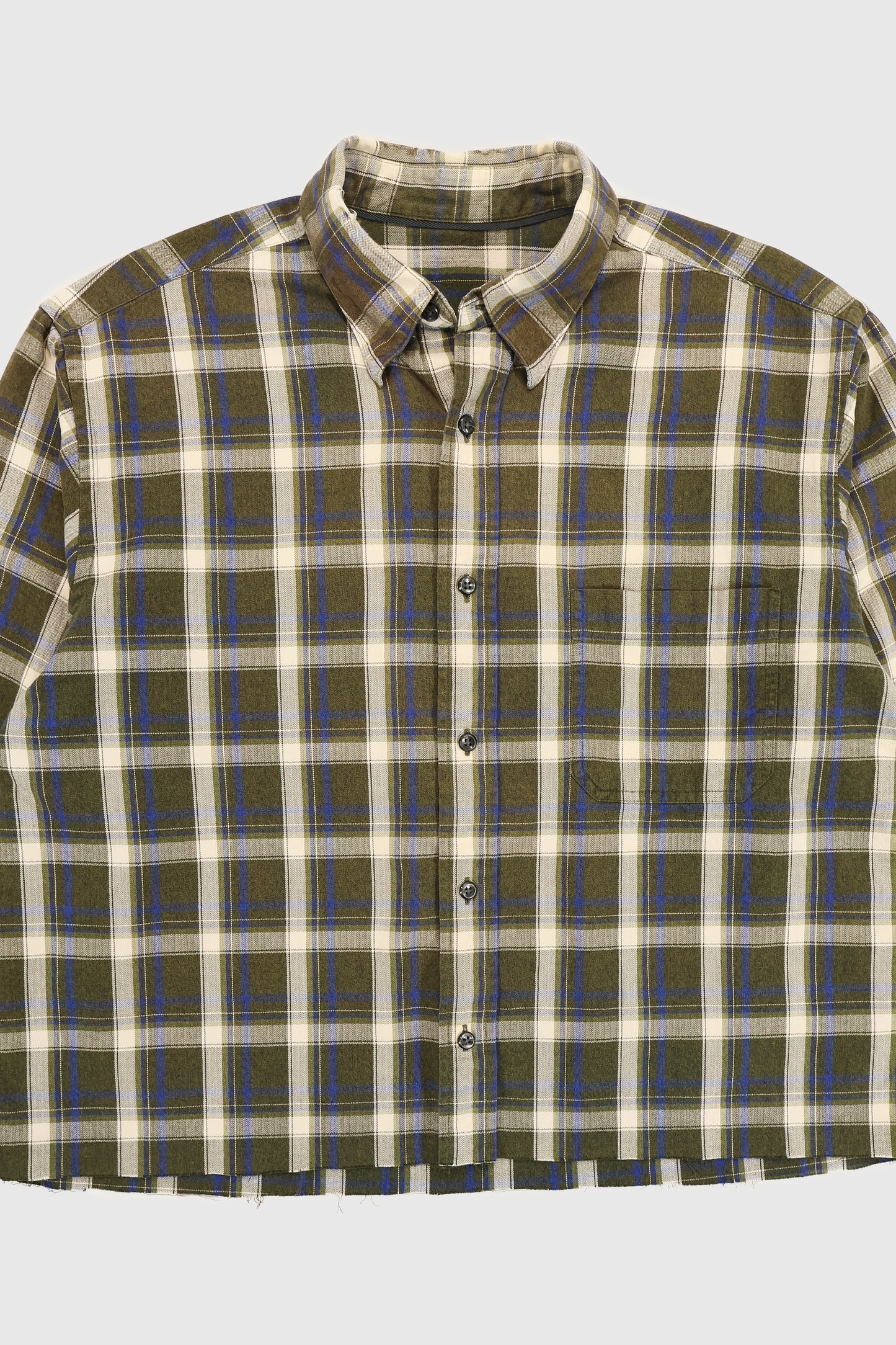 Vintage Cropped Button-Down Shirt Image 1