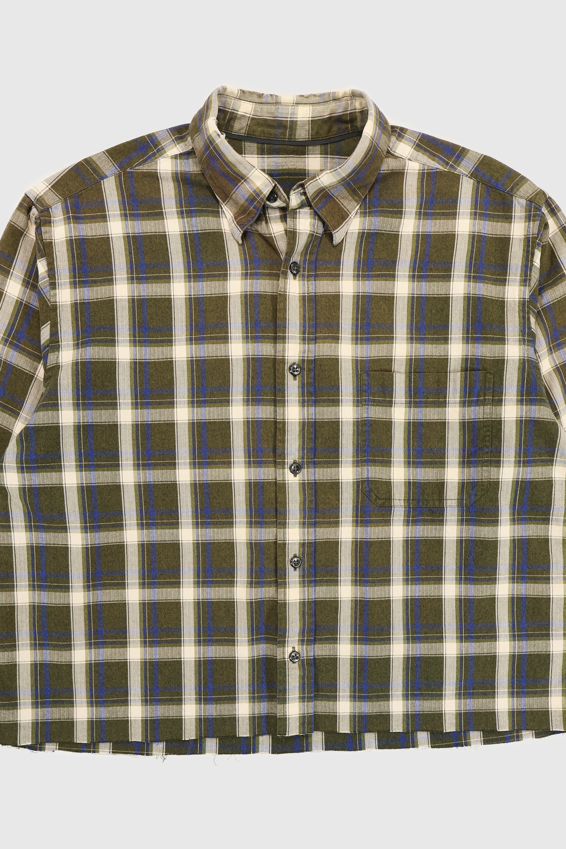 Vintage Cropped Button-Down Shirt Image 1