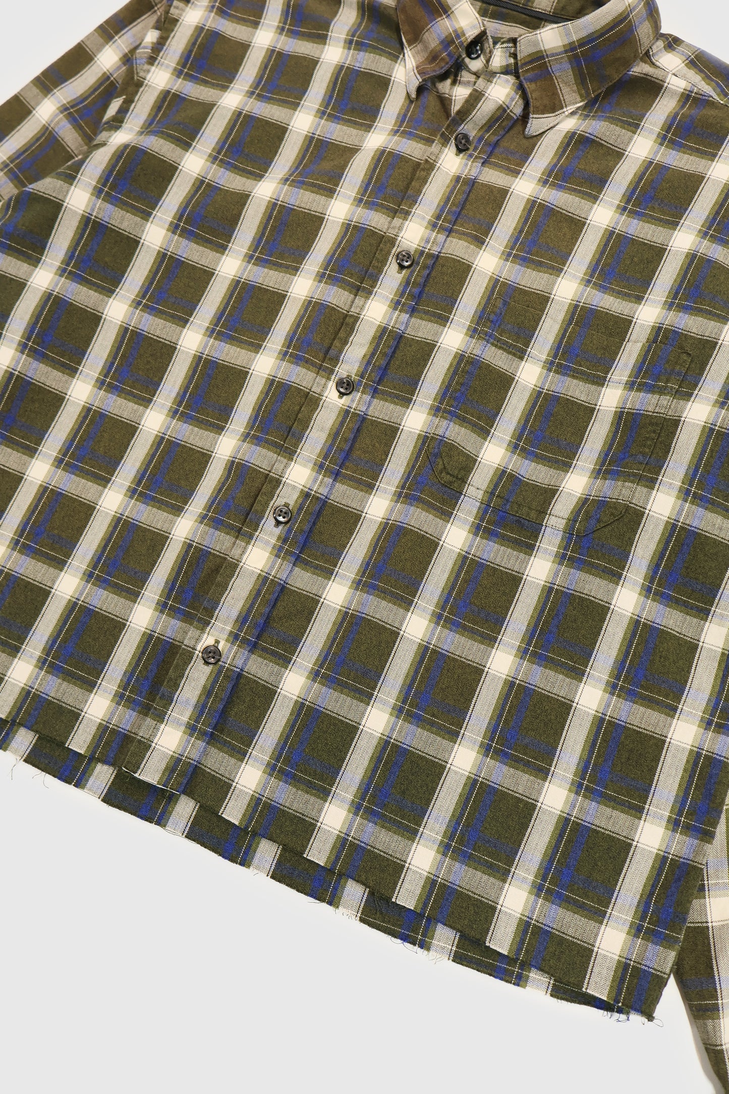 Vintage Cropped Button-Down Shirt Image 3