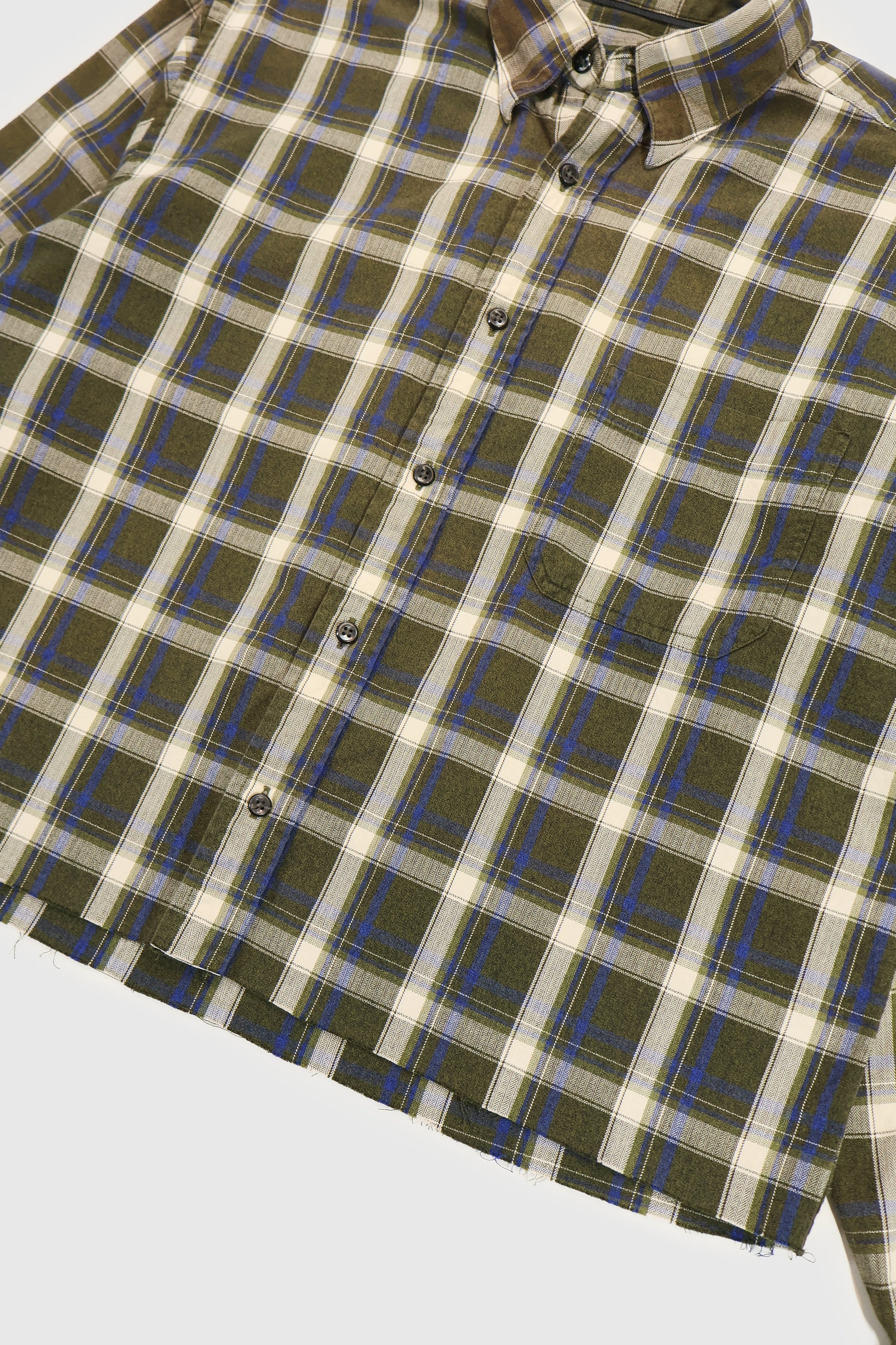 Vintage Cropped Button-Down Shirt Image 3